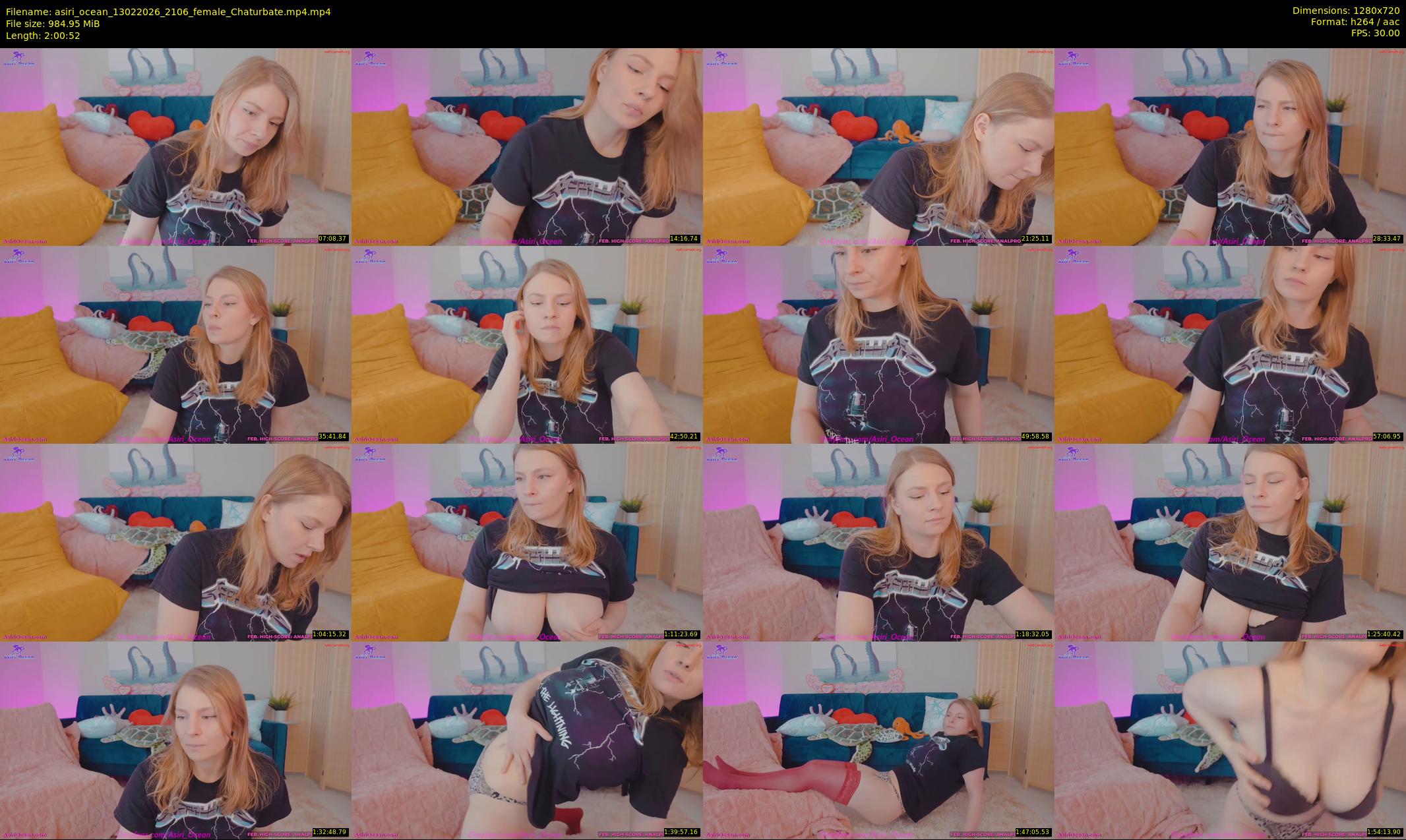 asiri_ocean — 121 minute Chaturbate female cam show recording, 720p, Feb 13, 2026