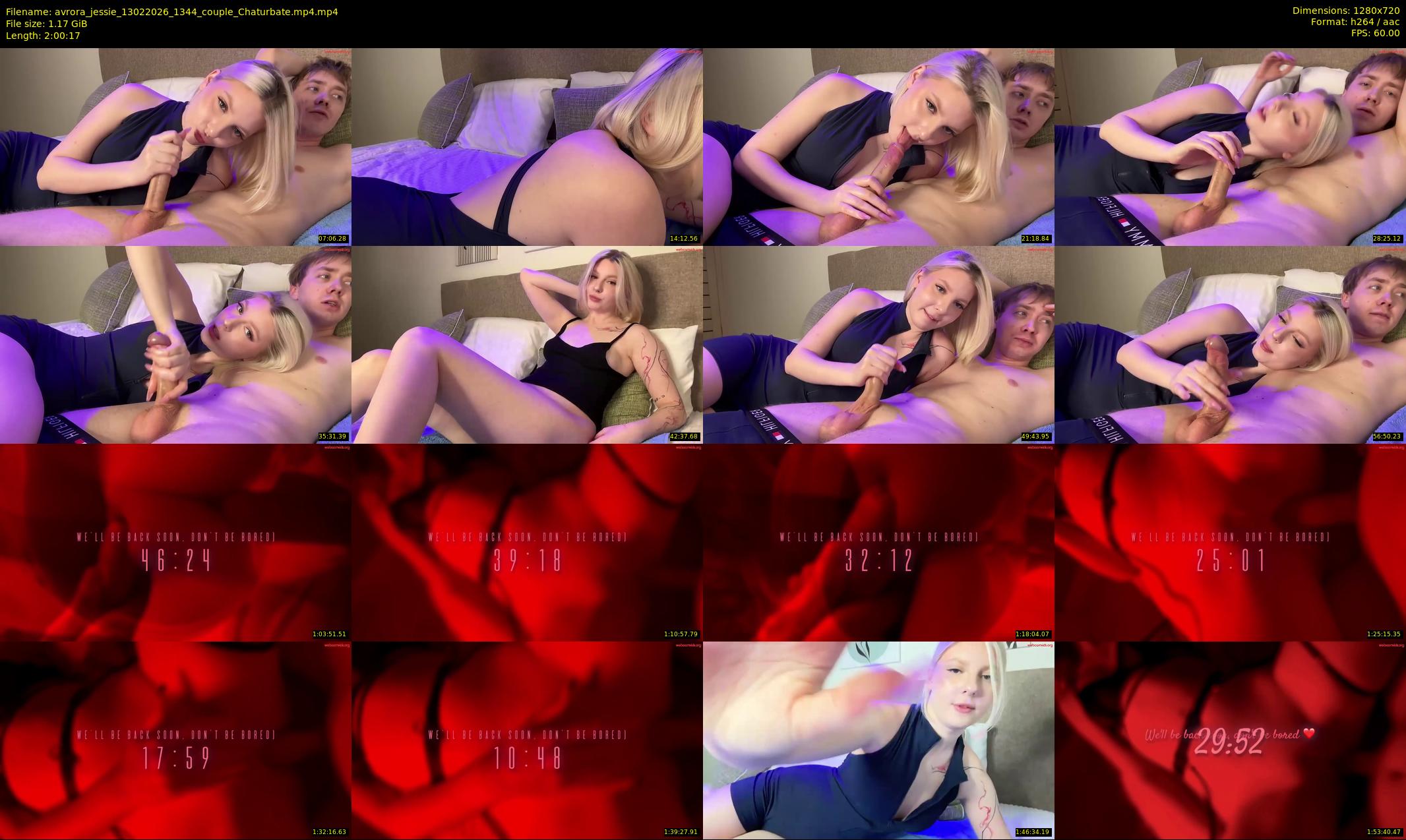 avrora_jessie — 121 minute Chaturbate couple cam show recording, 720p, Feb 13, 2026