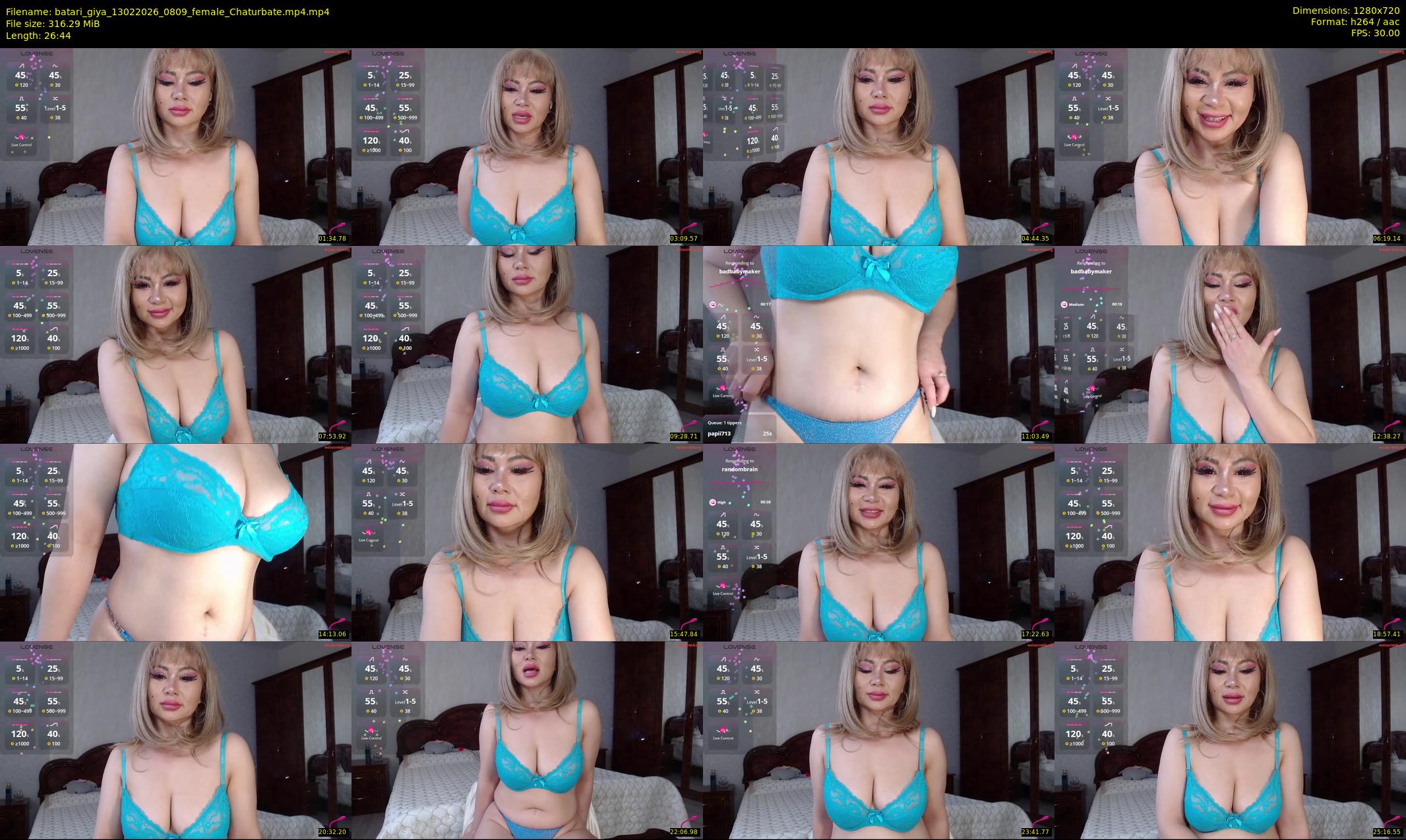 batari_giya — 27 minute Chaturbate female cam show recording, 720p, Feb 13, 2026