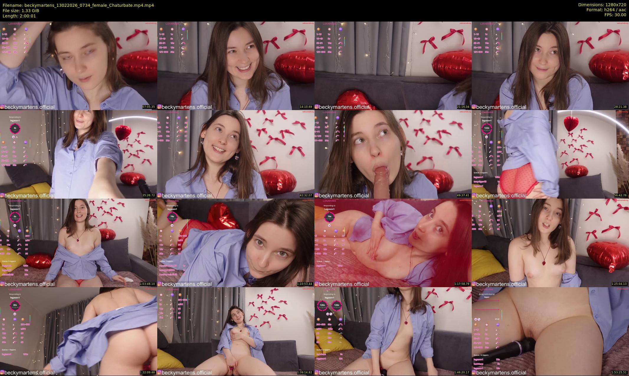 beckymartens — 121 minute Chaturbate female cam show recording, 720p, Feb 13, 2026