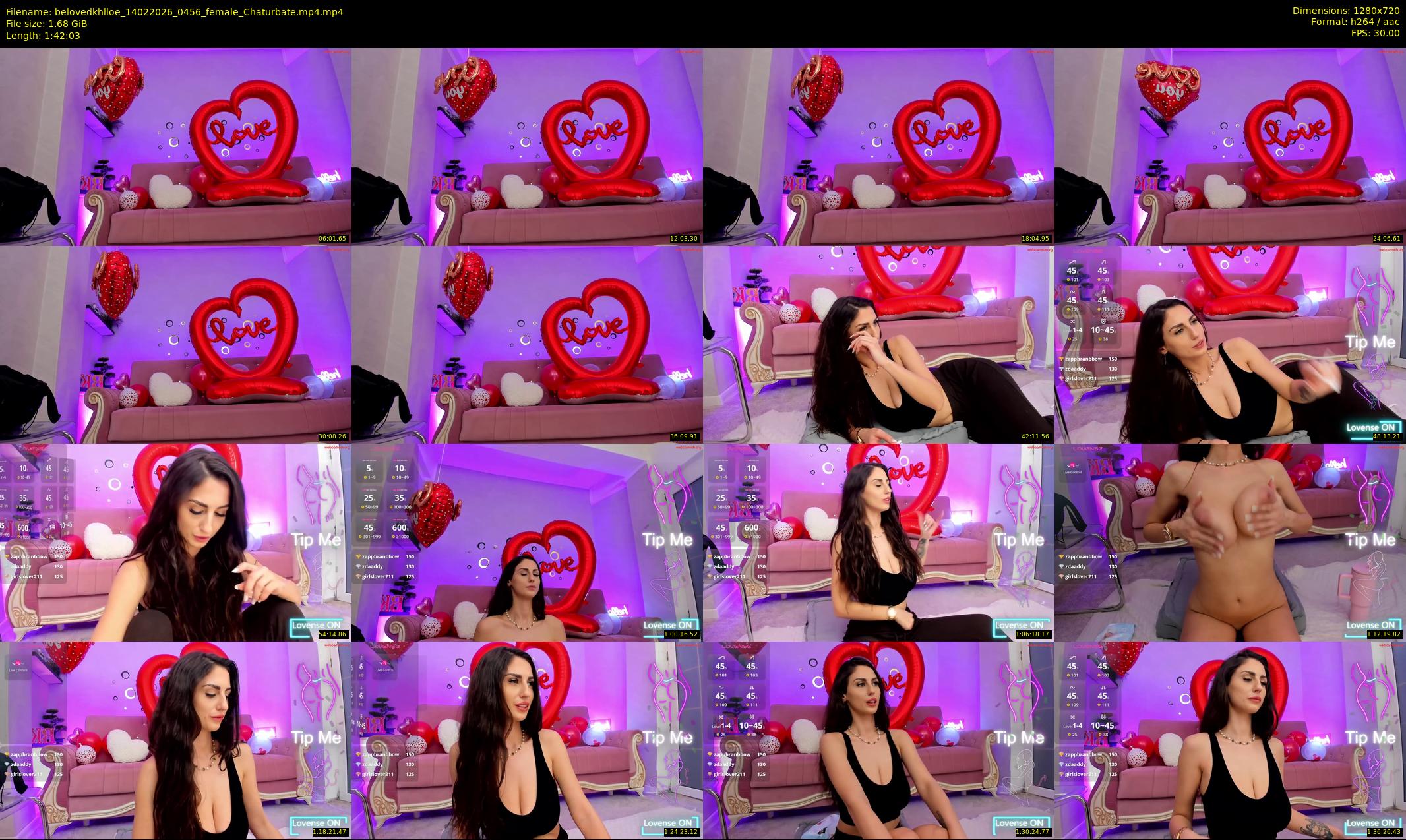 belovedkhlloe — 103 minute Chaturbate female cam show recording, 720p, Feb 14, 2026