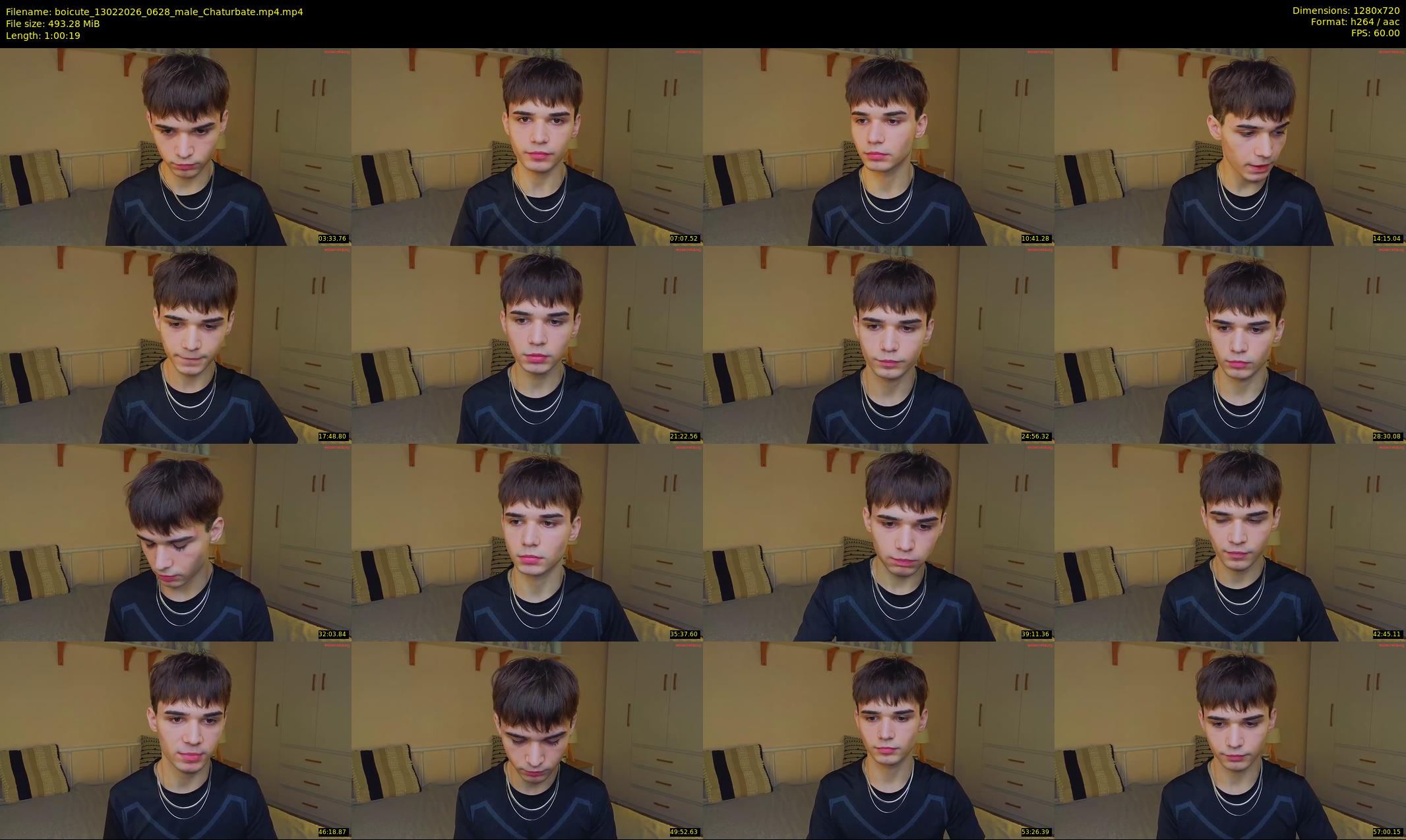 boicute — 61 minute Chaturbate male cam show recording, 720p, Feb 13, 2026