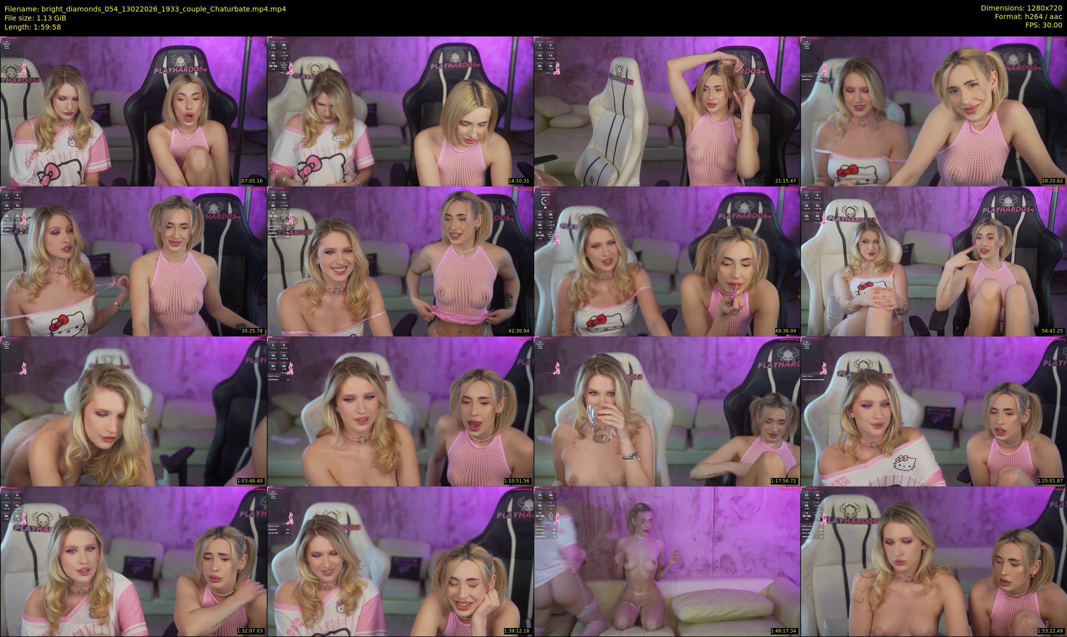 bright_diamonds_054 — 120 minute Chaturbate couple cam show recording, 720p, Feb 13, 2026