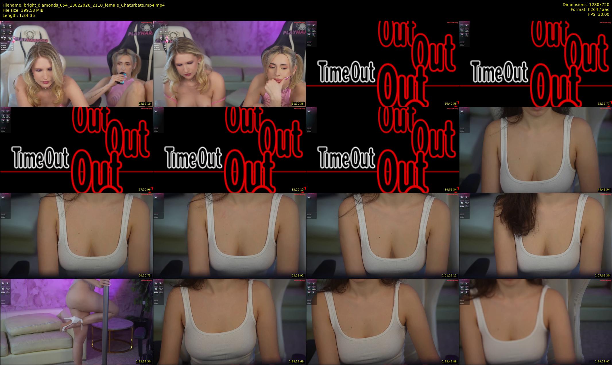 bright_diamonds_054 — 95 minute Chaturbate couple cam show recording, 720p, Feb 13, 2026