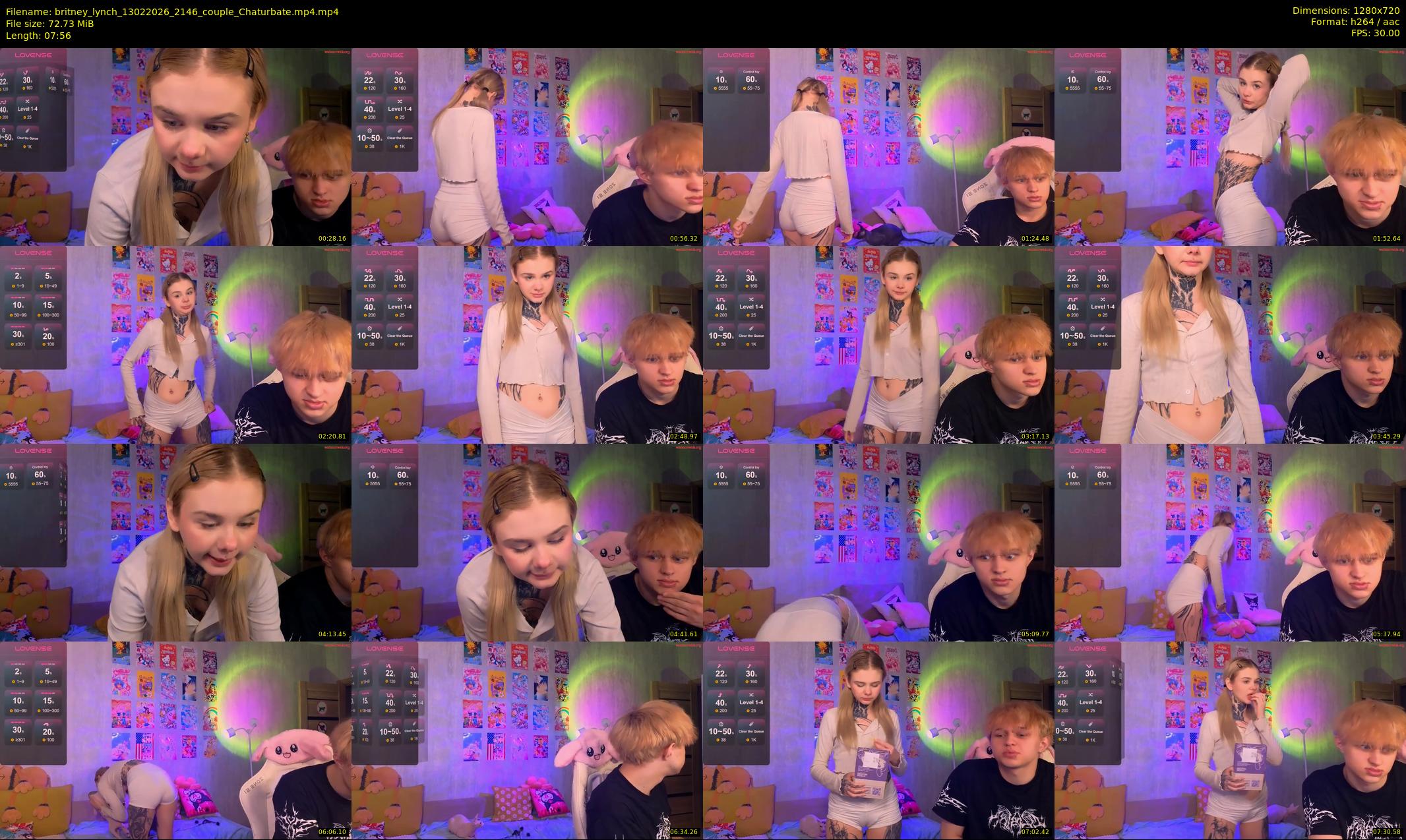 britney_lynch — 8 minute Chaturbate female cam show recording, 720p, Feb 13, 2026
