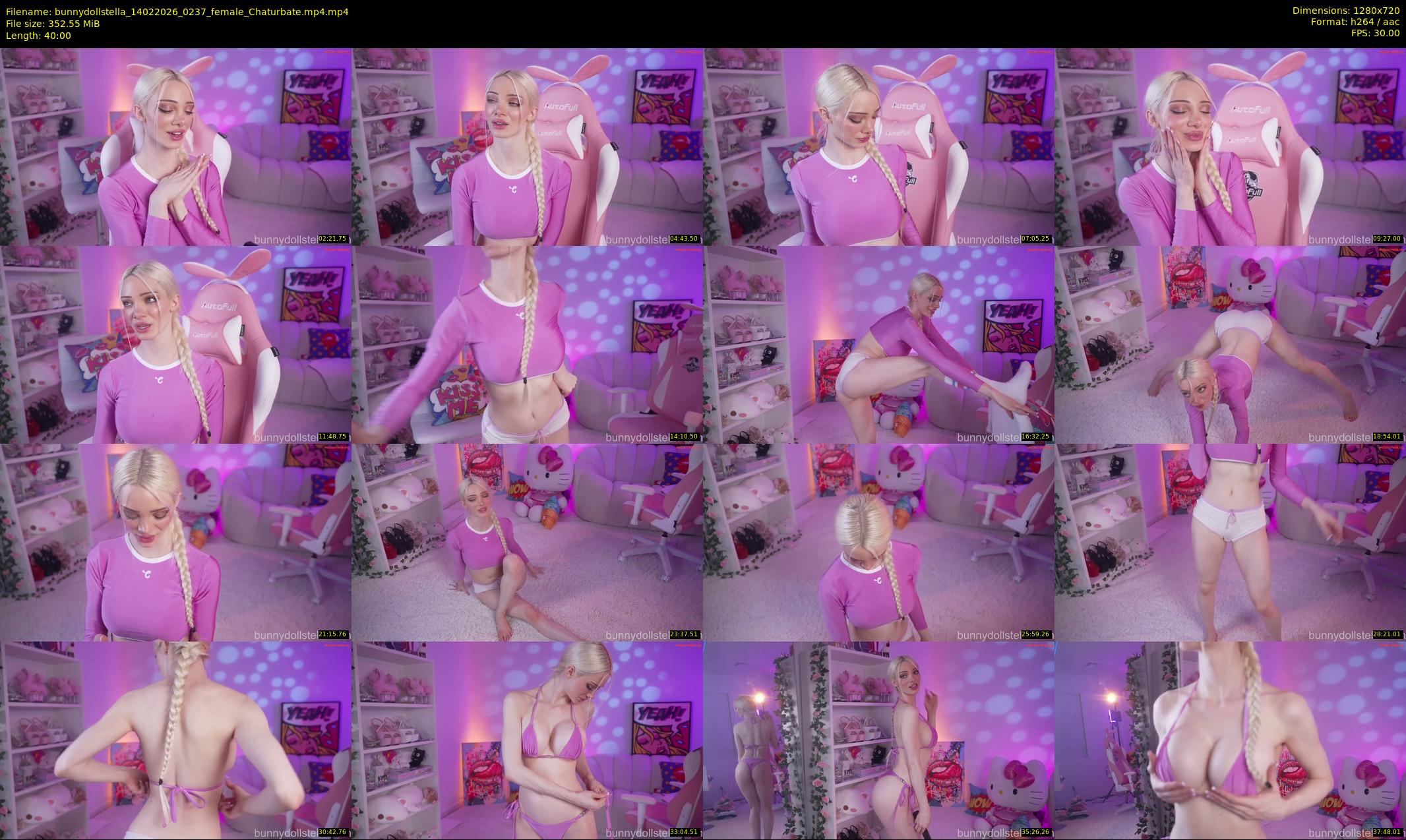 bunnydollstella — 40 minute Chaturbate female cam show recording, 720p, Feb 14, 2026