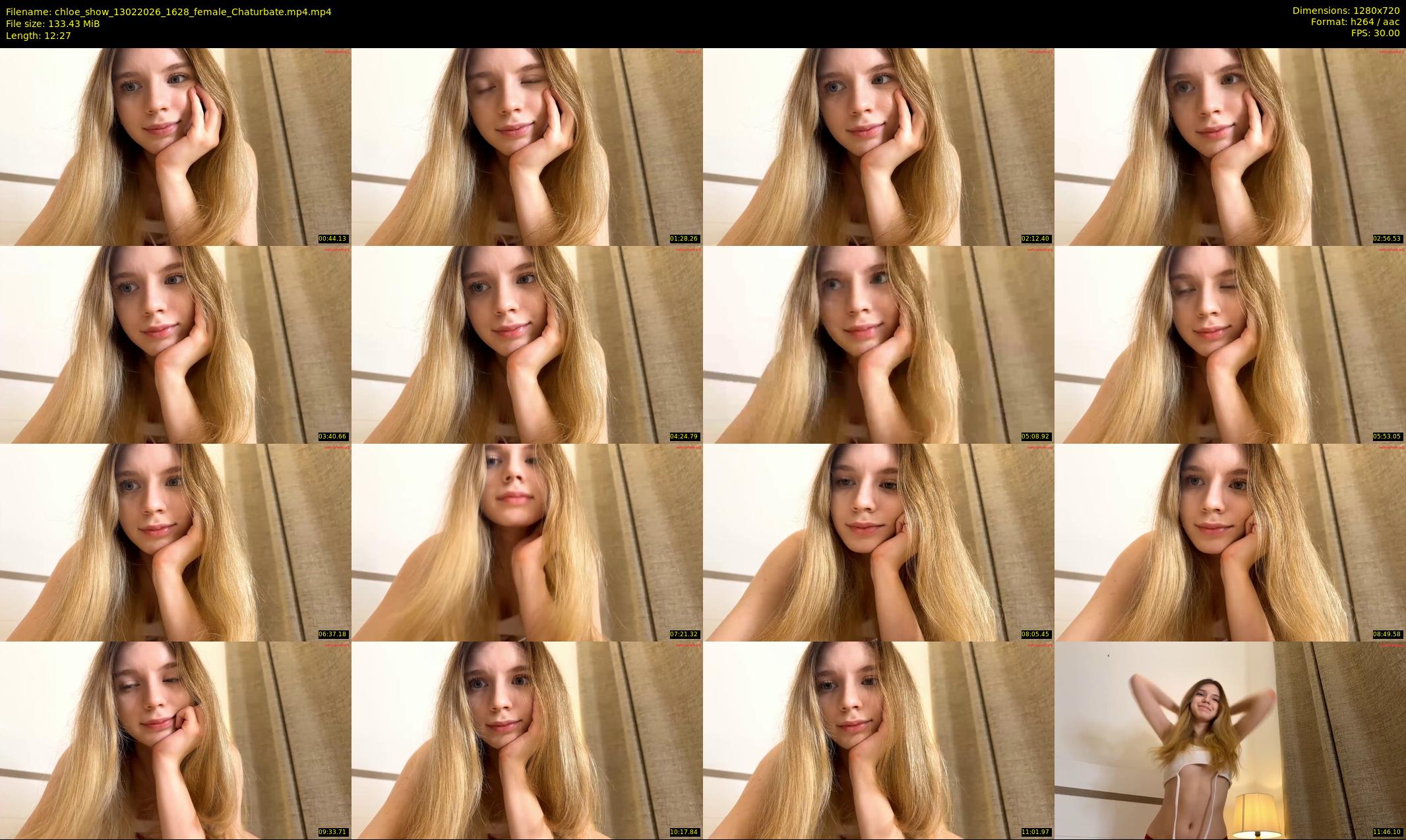 chloe_show — 13 minute Chaturbate female cam show recording, 720p, Feb 13, 2026