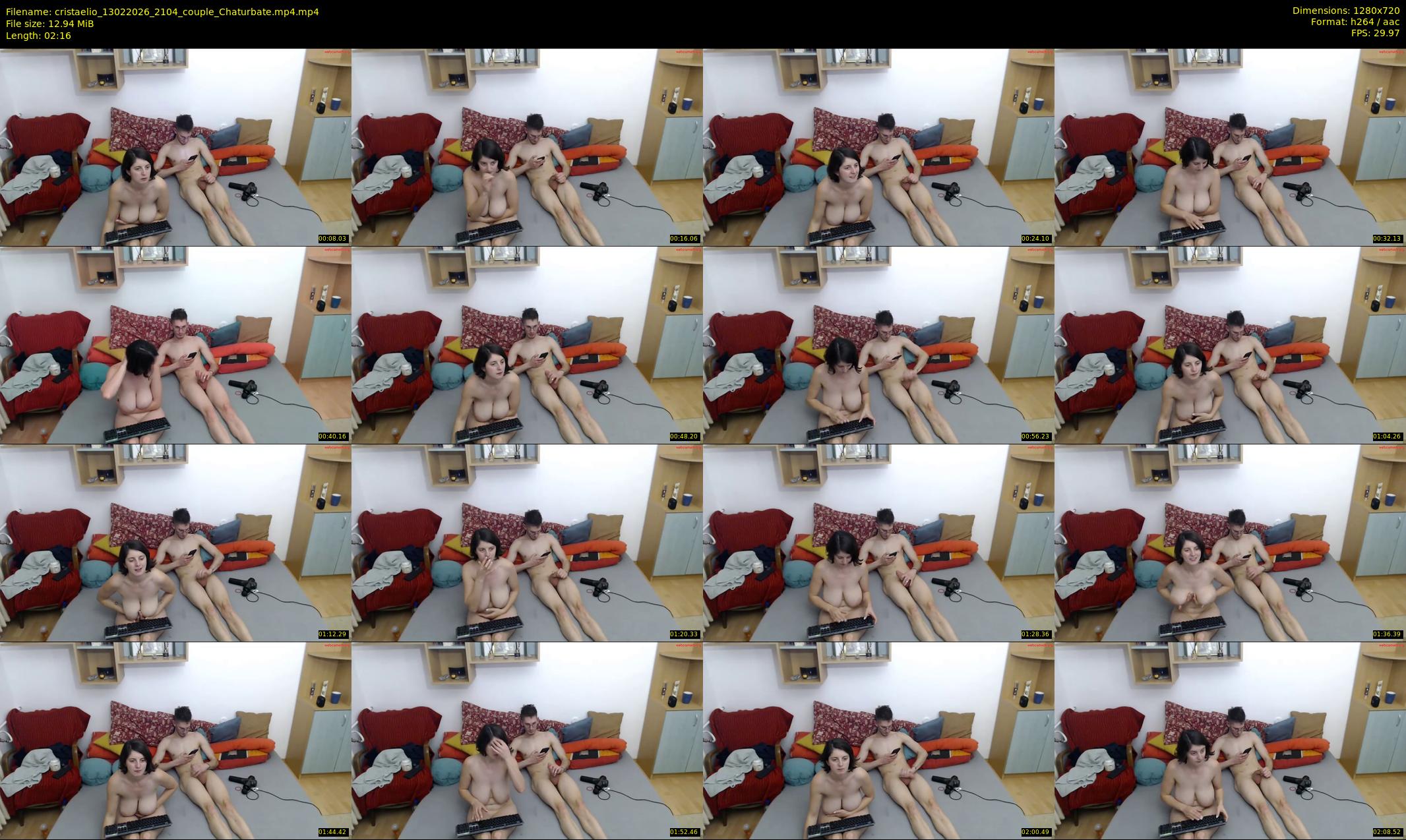 cristaelio — 3 minute Chaturbate couple cam show recording, 720p, Feb 13, 2026