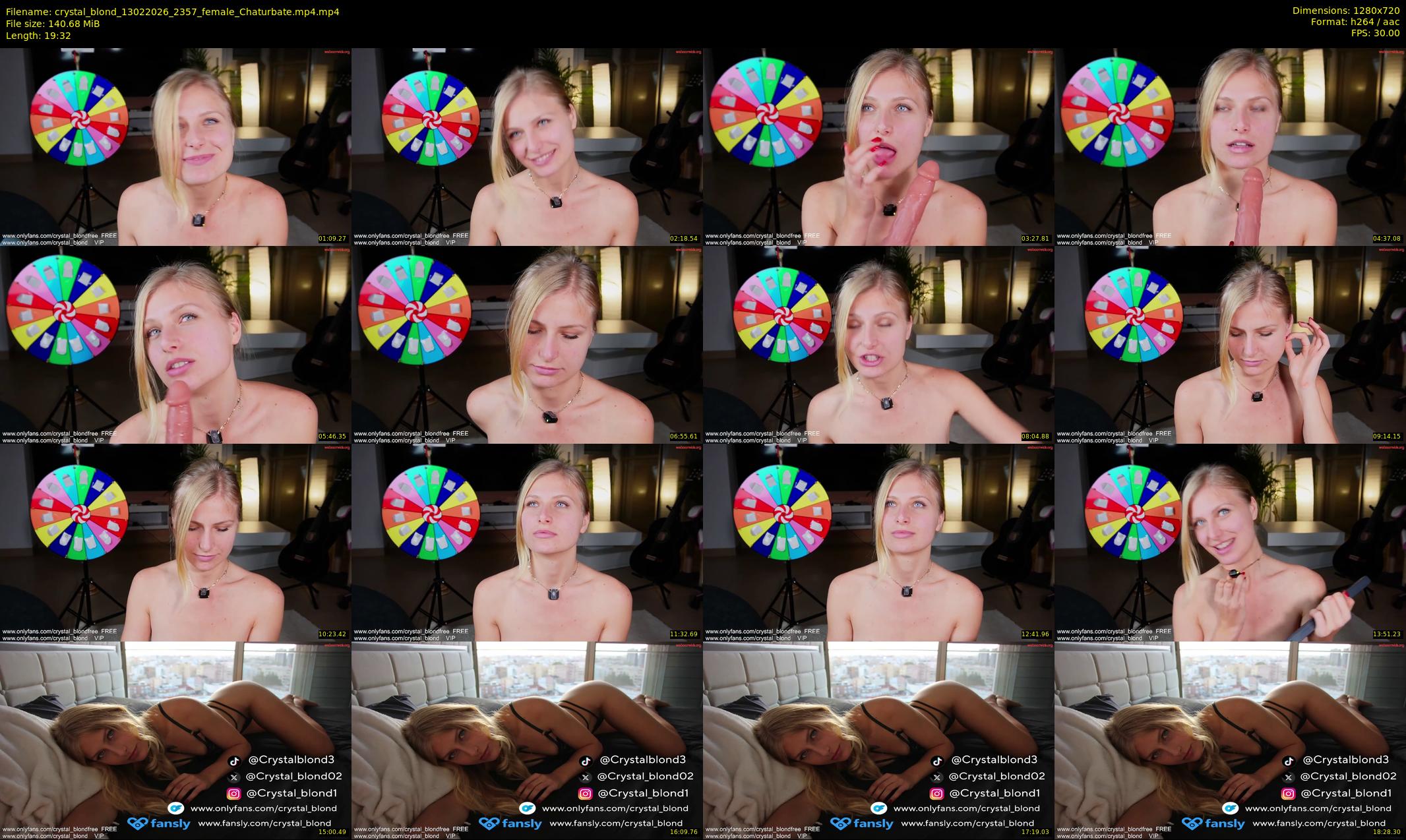 crystal_blond — 20 minute Chaturbate female cam show recording, 720p, Feb 13, 2026