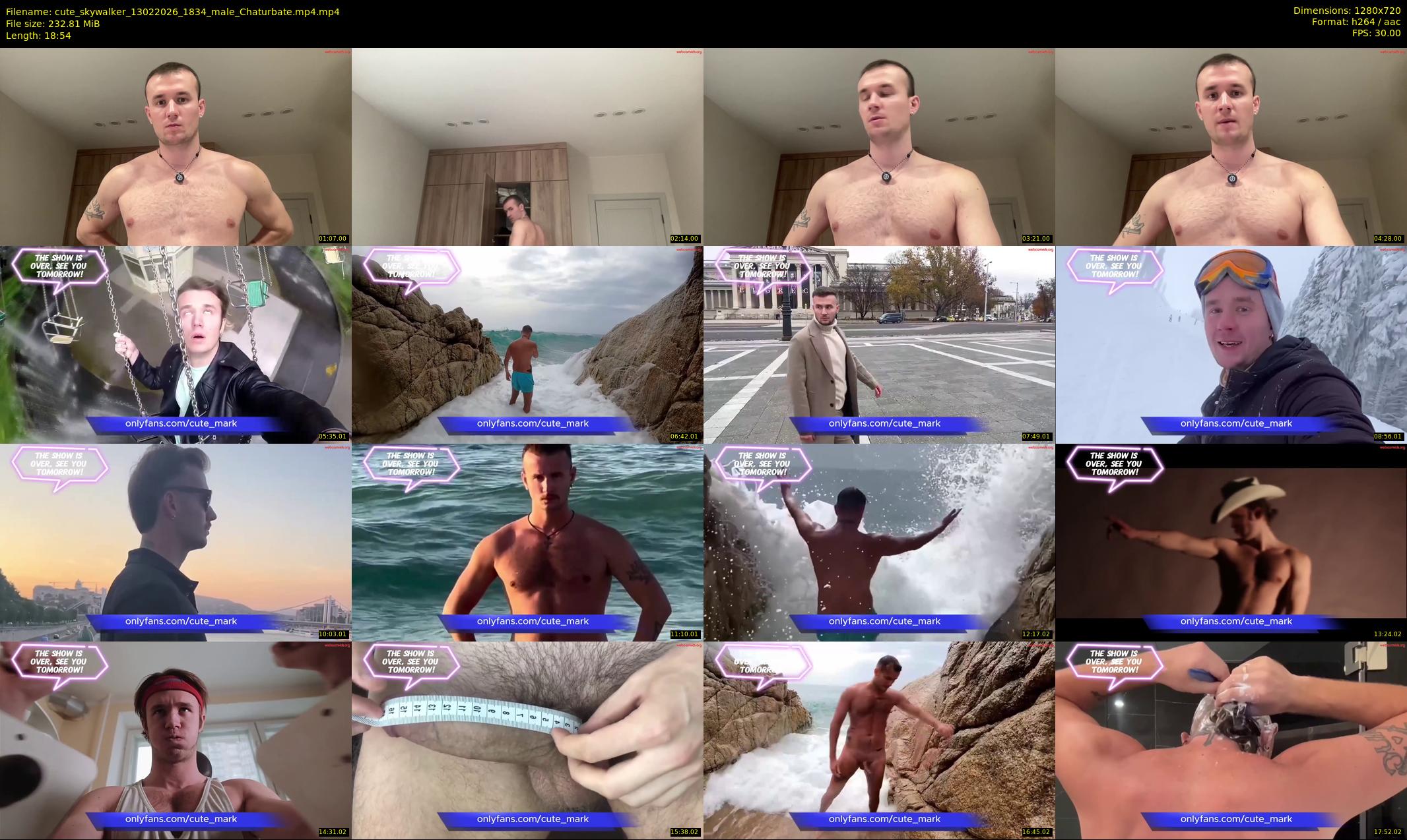 cute_skywalker — 19 minute Chaturbate male cam show recording, 720p, Feb 13, 2026