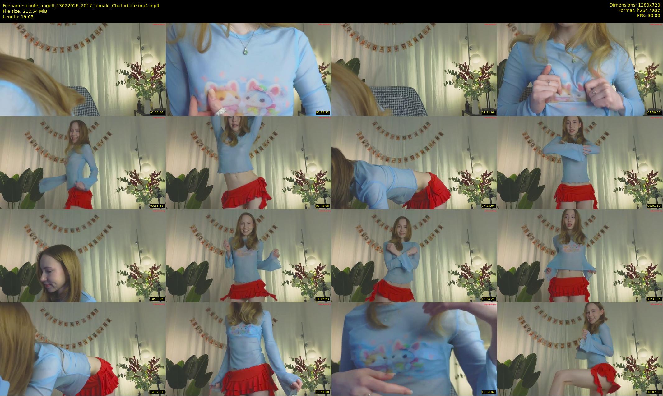 cuute_angell — 20 minute Chaturbate female cam show recording, 720p, Feb 13, 2026