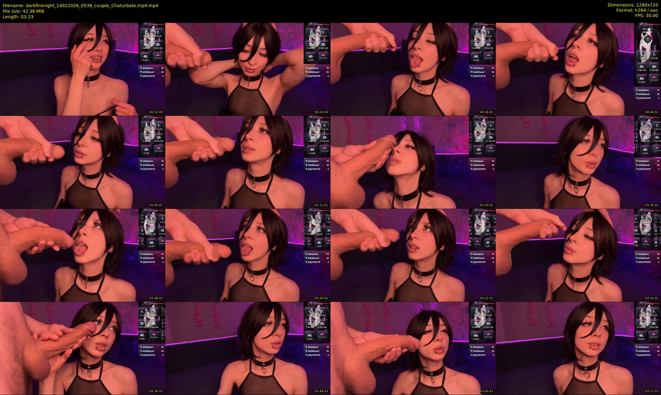 darkfirenight — 4 minute Chaturbate couple cam show recording, 720p, Feb 14, 2026