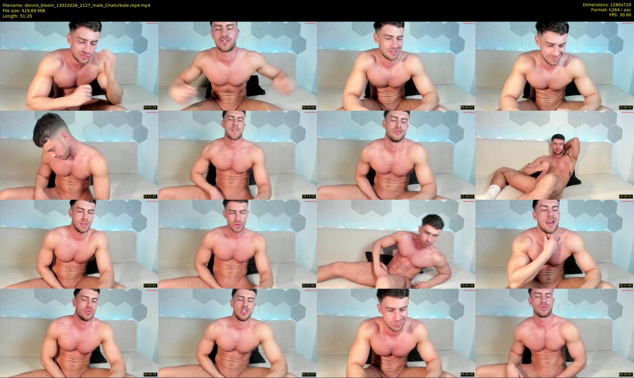 dennis_bloom — 52 minute Chaturbate male cam show recording, 720p, Feb 13, 2026
