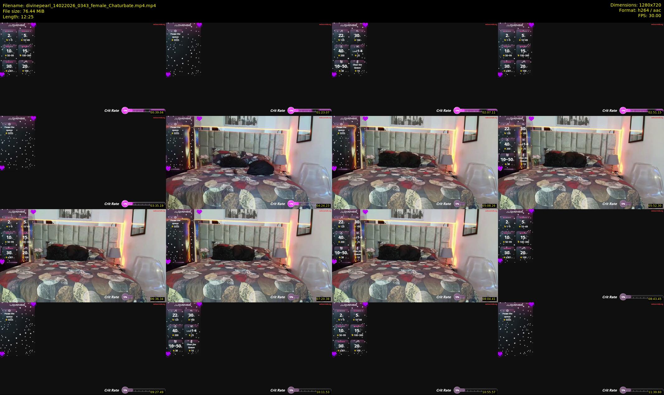 divinepearl — 13 minute Chaturbate female cam show recording, 720p, Feb 14, 2026