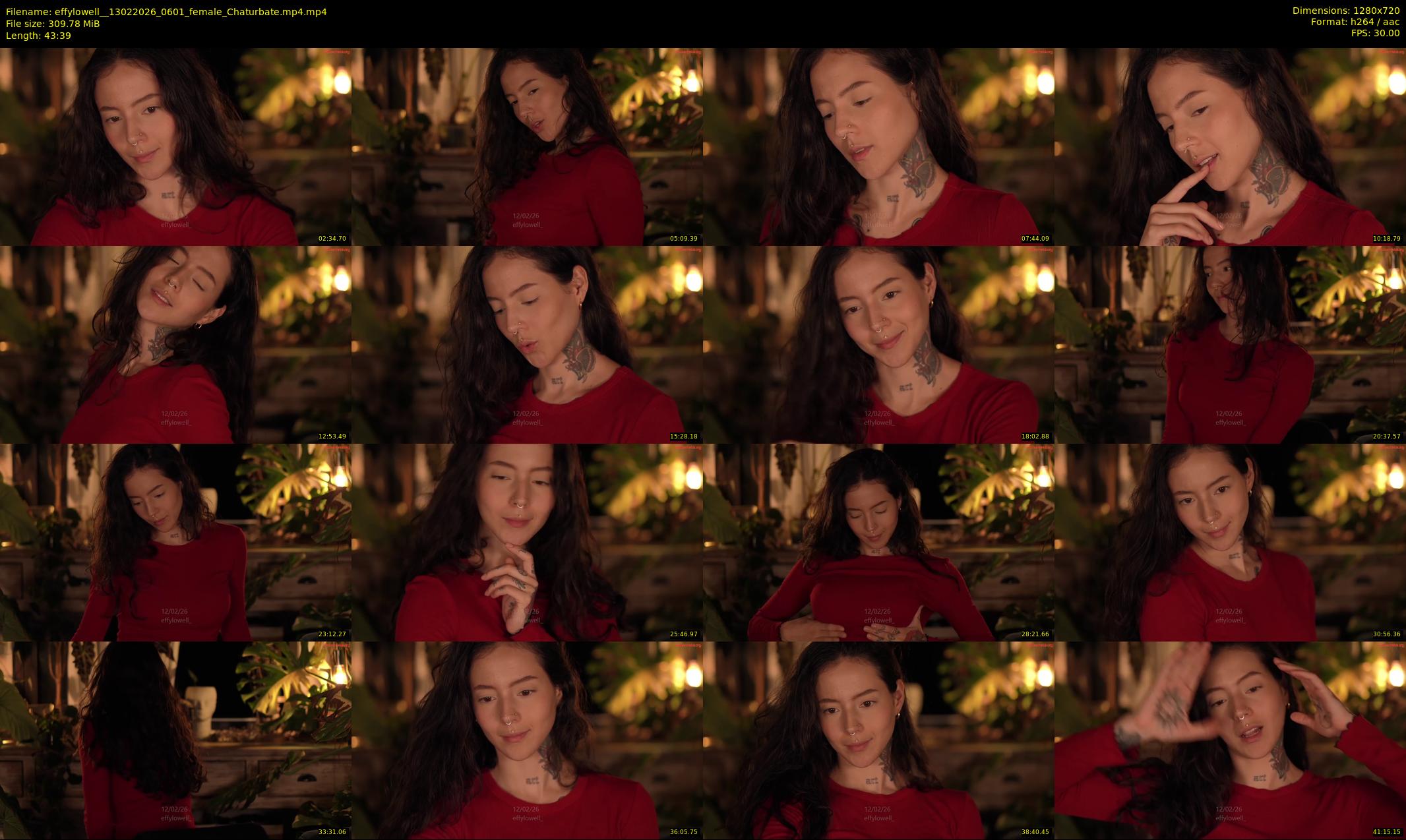 effylowell_ — 44 minute Chaturbate female cam show recording, 720p, Feb 13, 2026