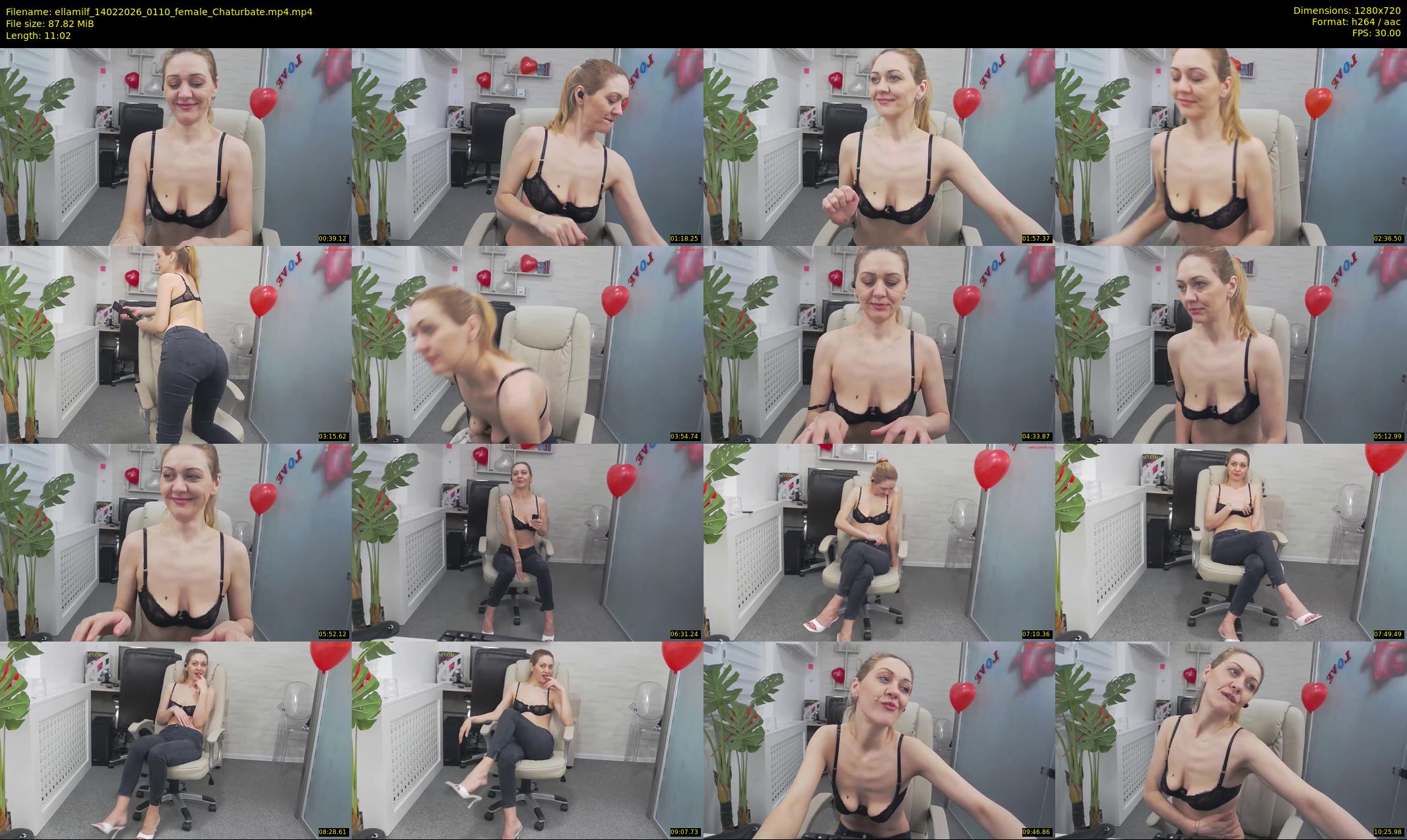 ellamilf — 12 minute Chaturbate female cam show recording, 720p, Feb 14, 2026