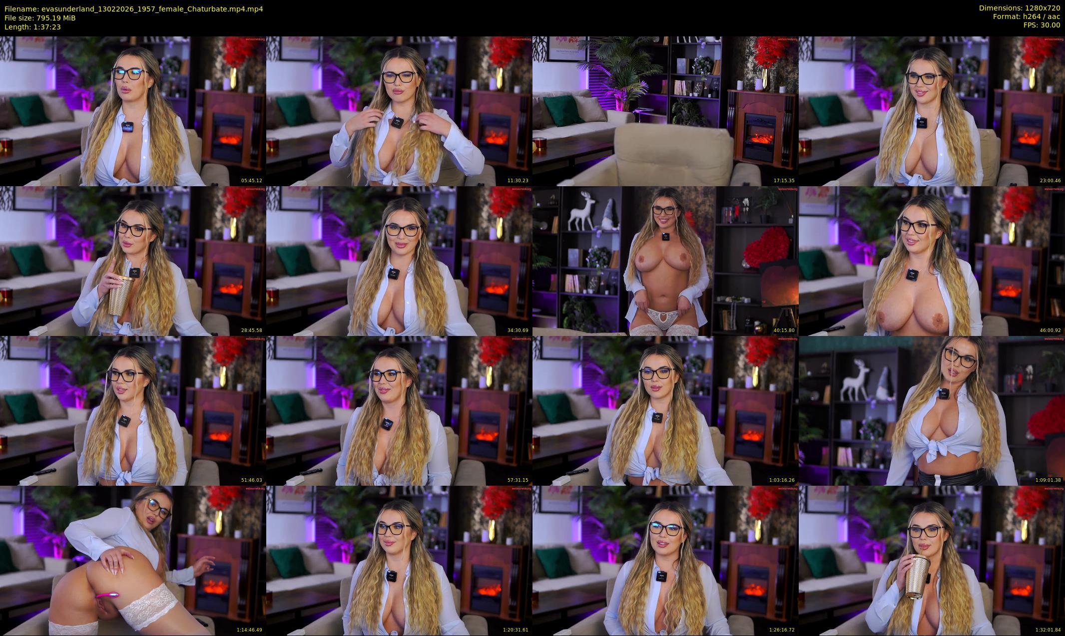 evasunderland — 98 minute Chaturbate female cam show recording, 720p, Feb 13, 2026