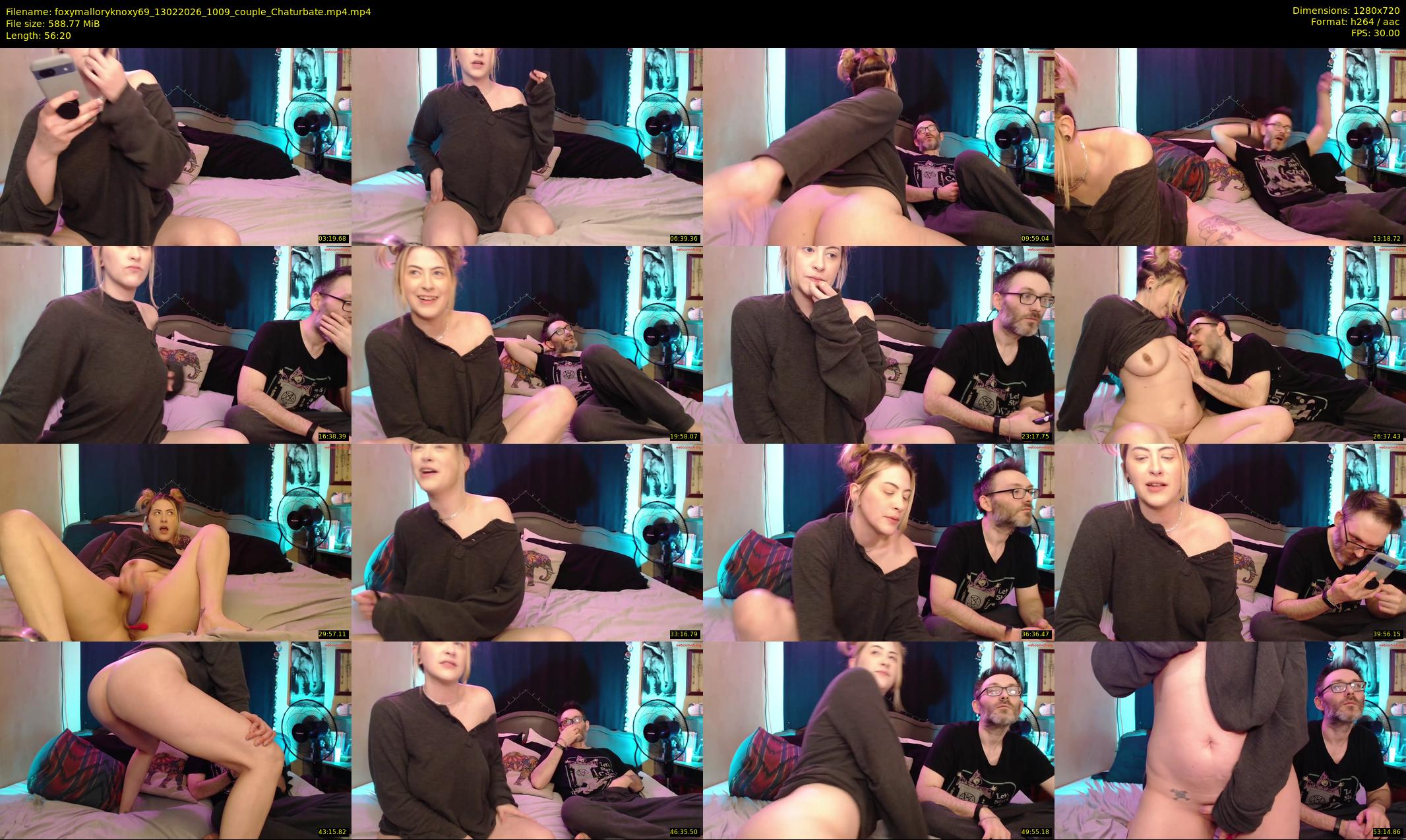 foxymalloryknoxy69 — 57 minute Chaturbate couple cam show recording, 720p, Feb 13, 2026