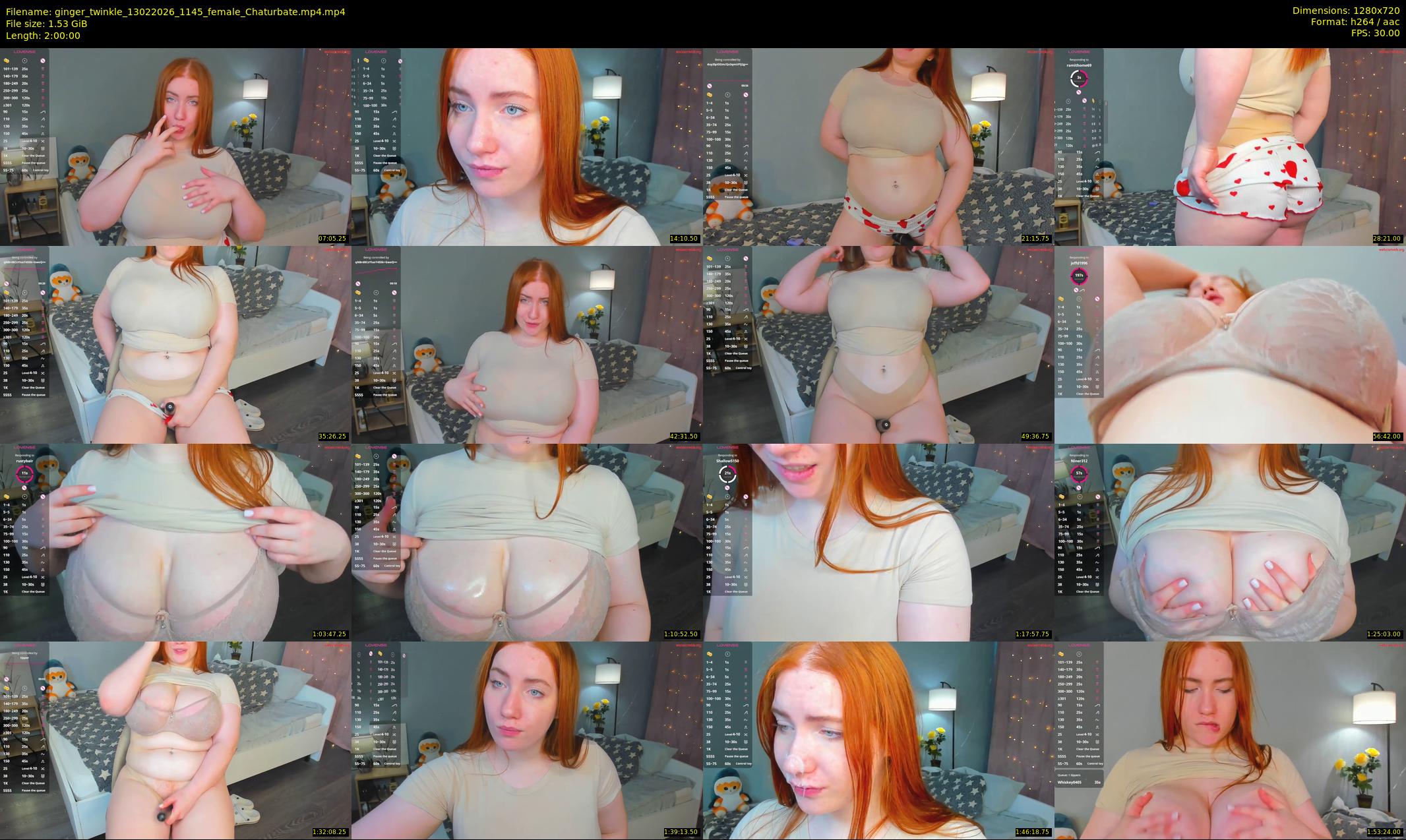 ginger_twinkle — 120 minute Chaturbate female cam show recording, 720p, Feb 13, 2026