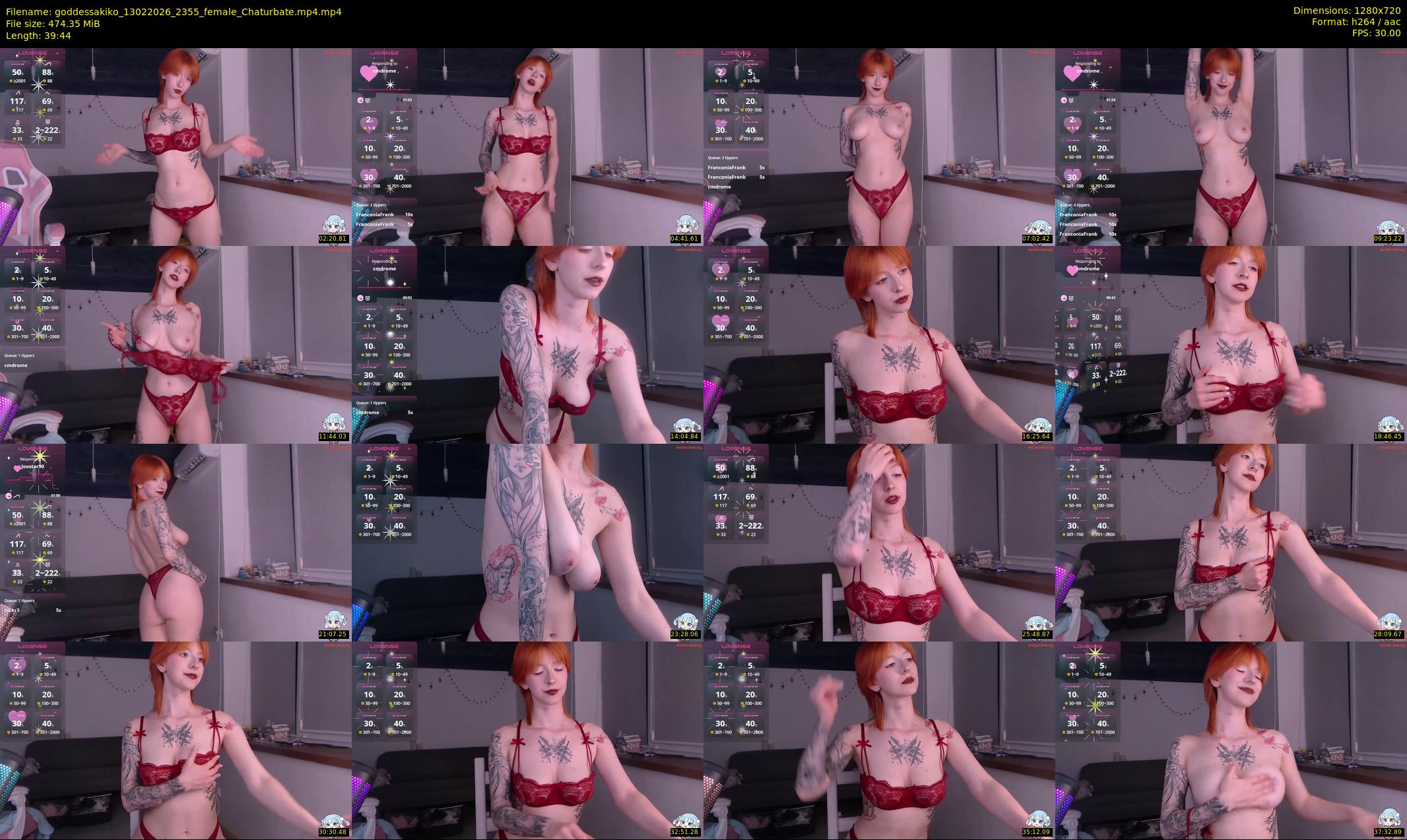 goddessakiko — 40 minute Chaturbate female cam show recording, 720p, Feb 13, 2026