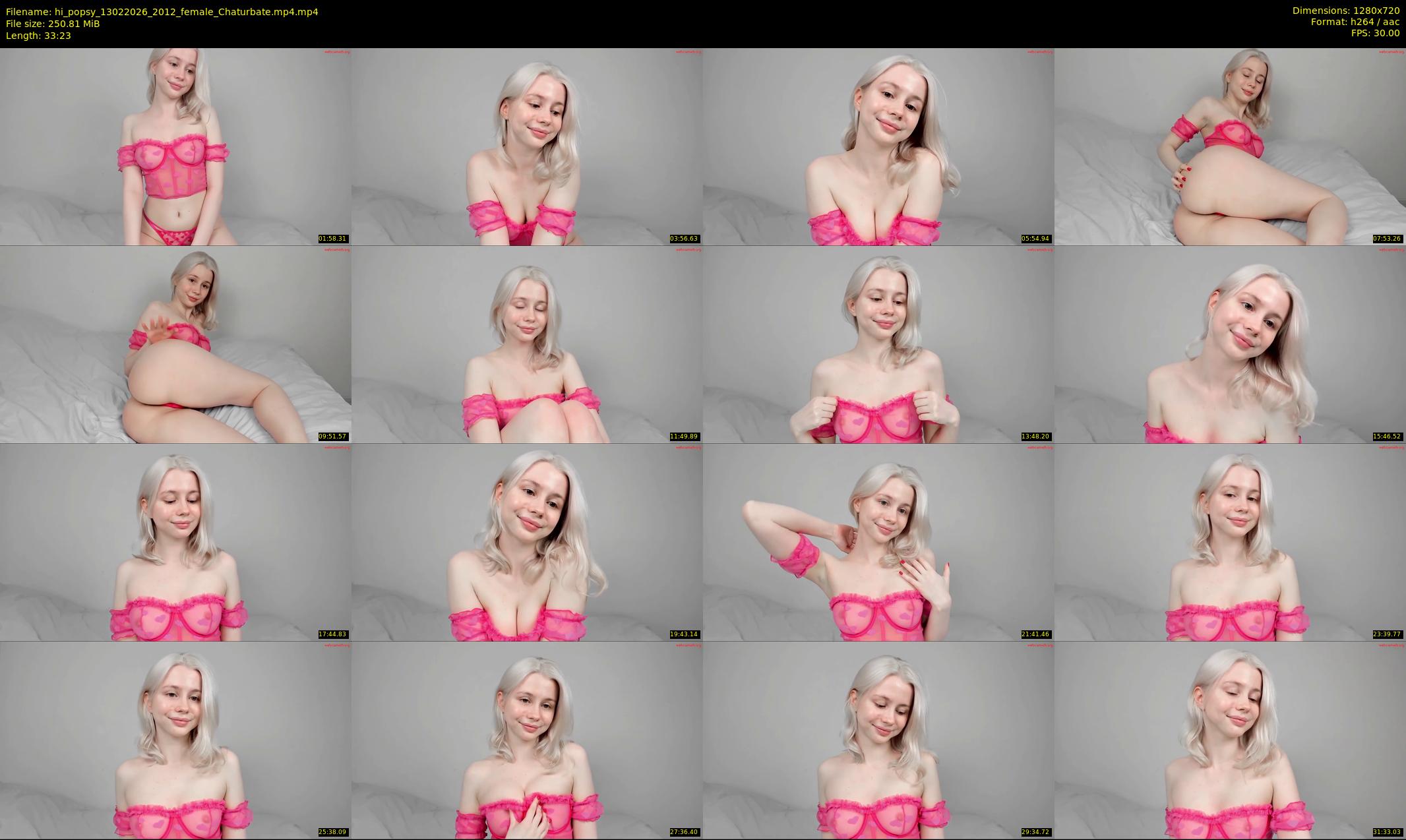 hi_popsy — 34 minute Chaturbate female cam show recording, 720p, Feb 13, 2026