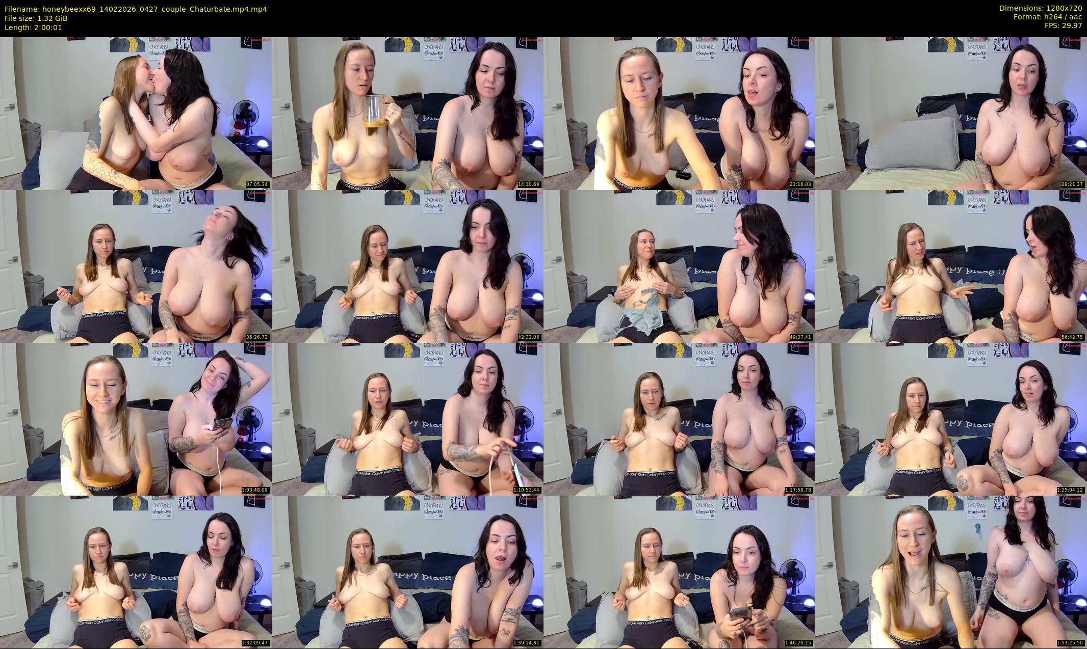 honeybeexx69 — 121 minute Chaturbate couple cam show recording, 720p, Feb 14, 2026