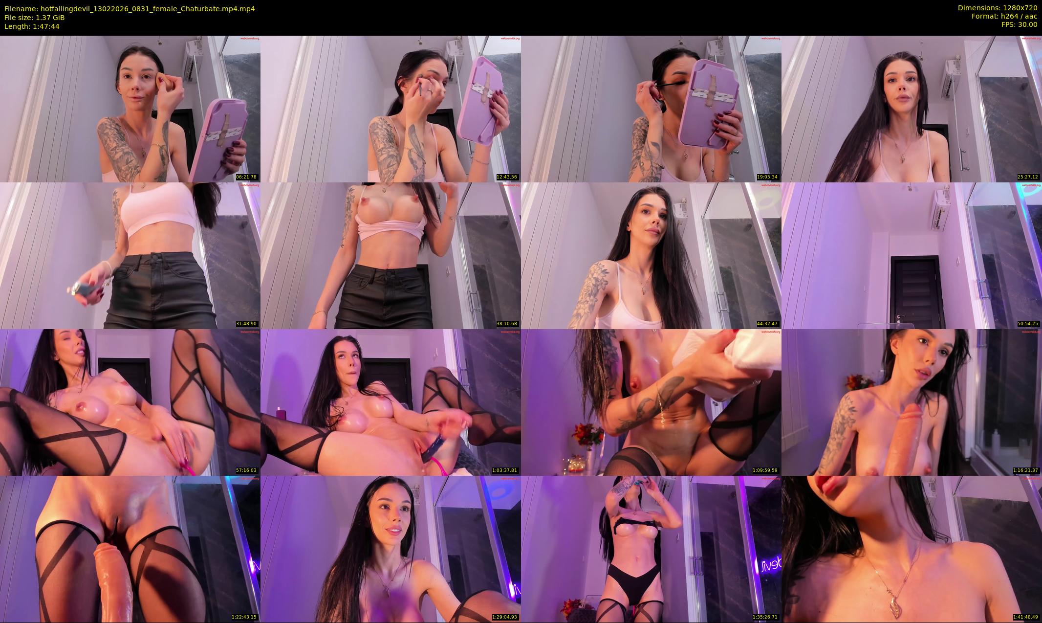 hotfallingdevil — 108 minute Chaturbate female cam show recording, 720p, Feb 13, 2026