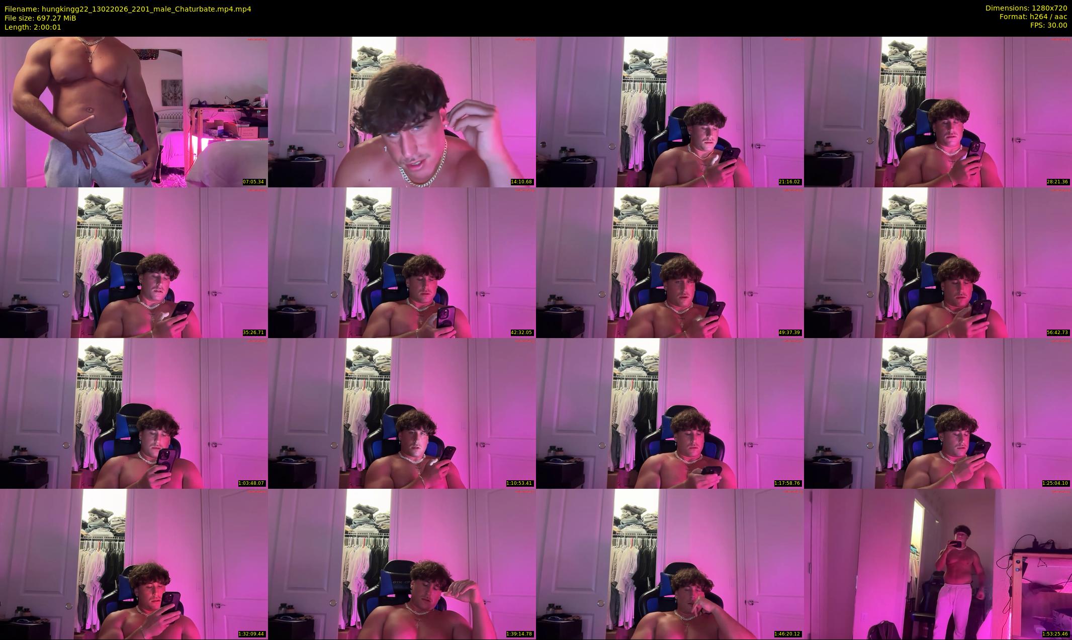hungkingg22 — 121 minute Chaturbate male cam show recording, 720p, Feb 13, 2026