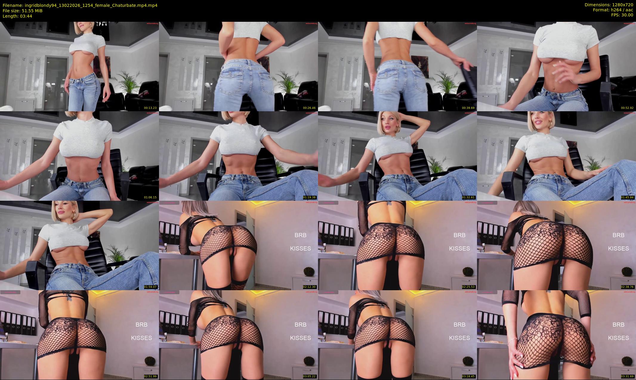 ingridblondy94 — 4 minute Chaturbate female cam show recording, 720p, Feb 13, 2026