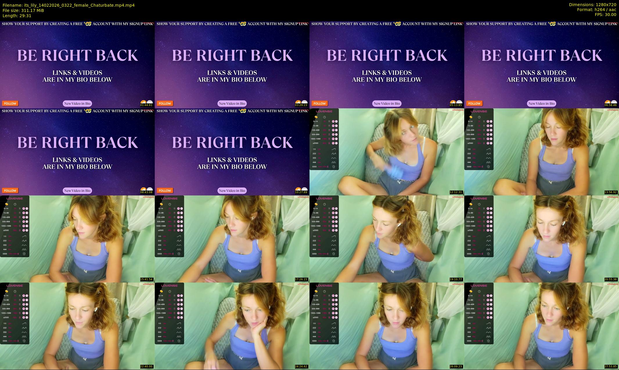 its_lily — 30 minute Chaturbate female cam show recording, 720p, Feb 14, 2026