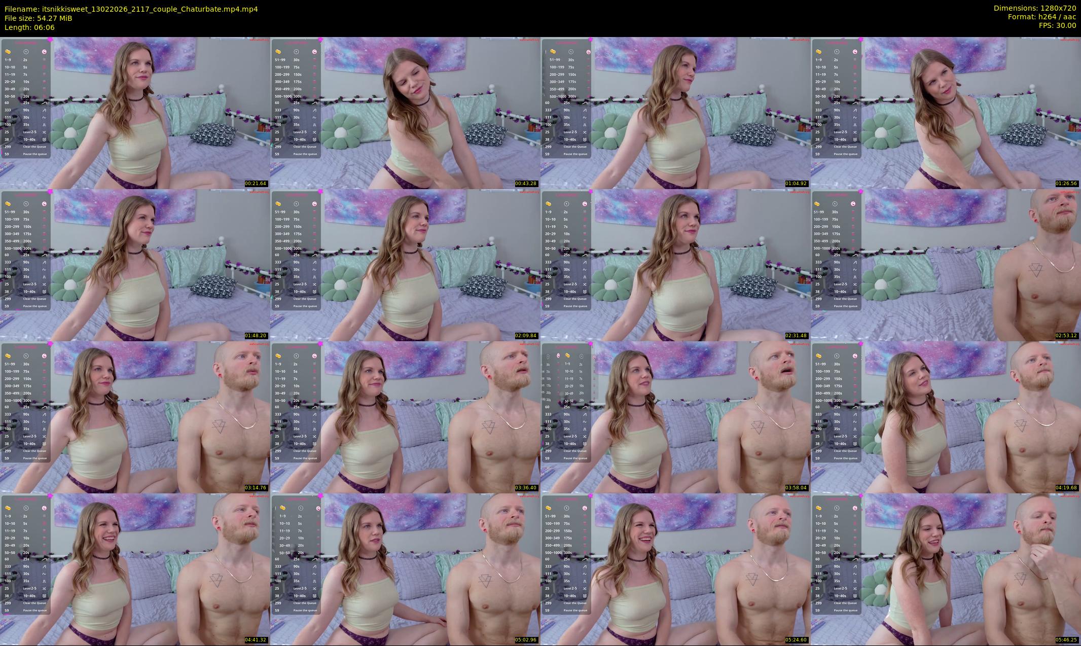 itsnikkisweet — 7 minute Chaturbate couple cam show recording, 720p, Feb 13, 2026