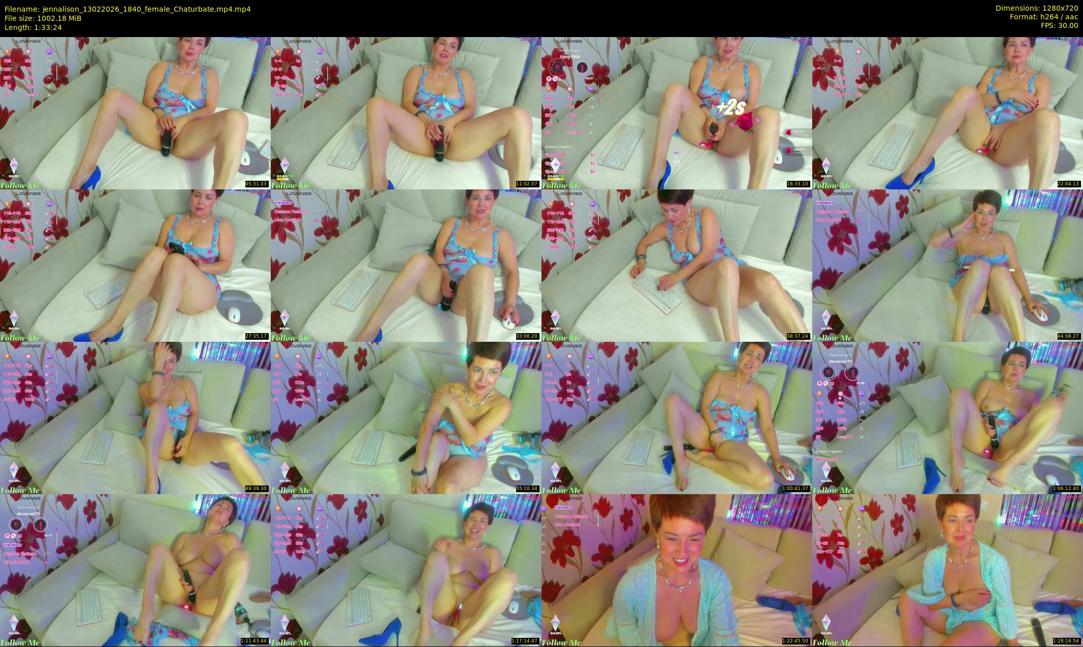 jennalison — 94 minute Chaturbate female cam show recording, 720p, Feb 13, 2026