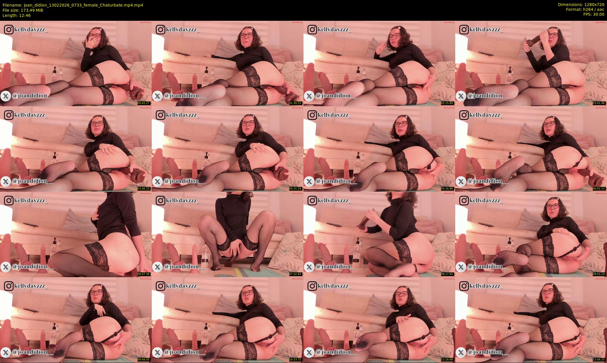joan_didion — 13 minute Chaturbate female cam show recording, 720p, Feb 13, 2026