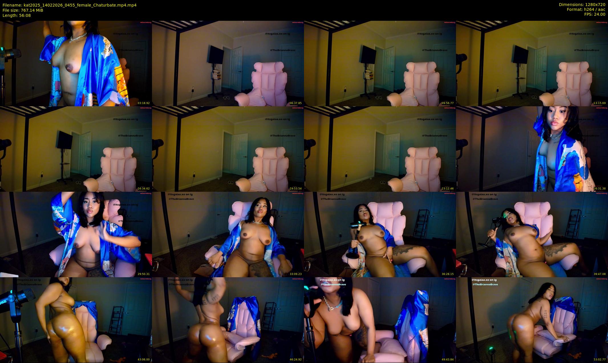 kat2025 — 57 minute Chaturbate female cam show recording, 720p, Feb 14, 2026