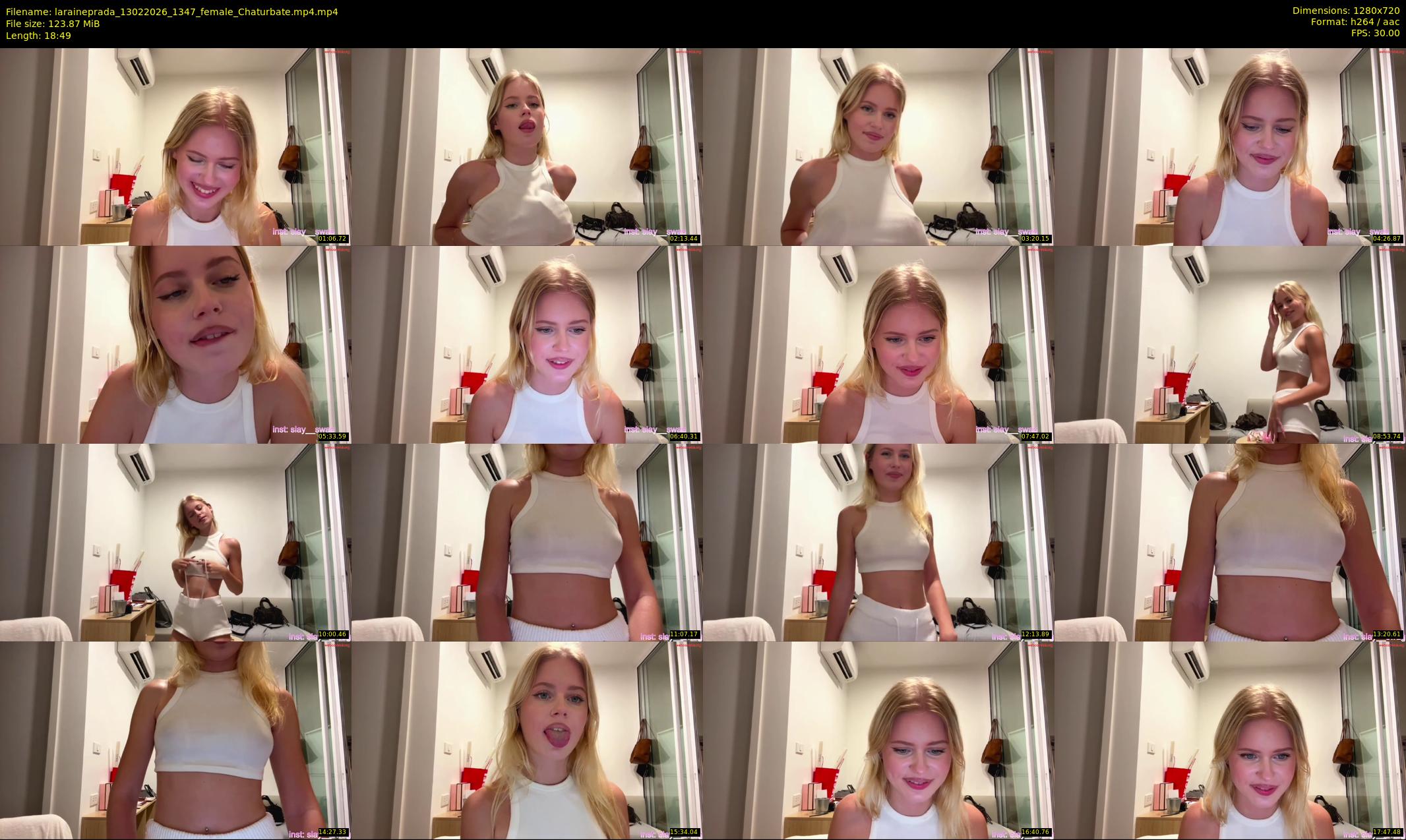 laraineprada — 19 minute Chaturbate female cam show recording, 720p, Feb 13, 2026