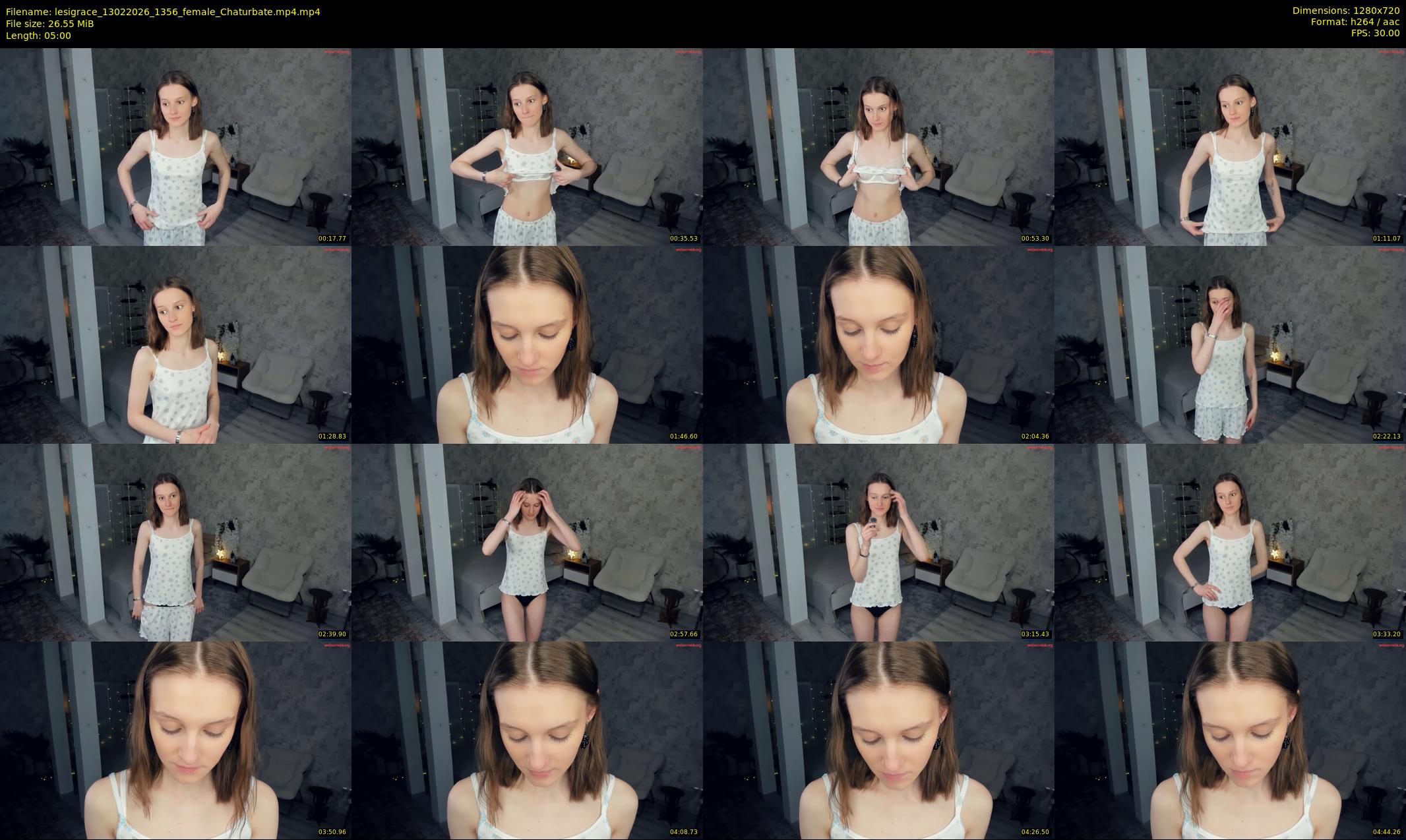 lesigrace — 5 minute Chaturbate female cam show recording, 720p, Feb 13, 2026