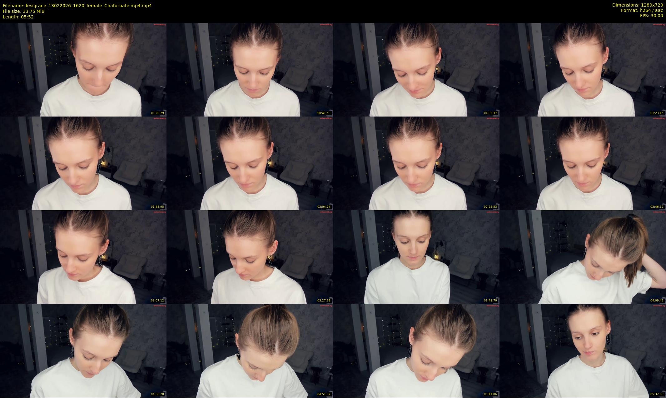 lesigrace — 6 minute Chaturbate female cam show recording, 720p, Feb 13, 2026