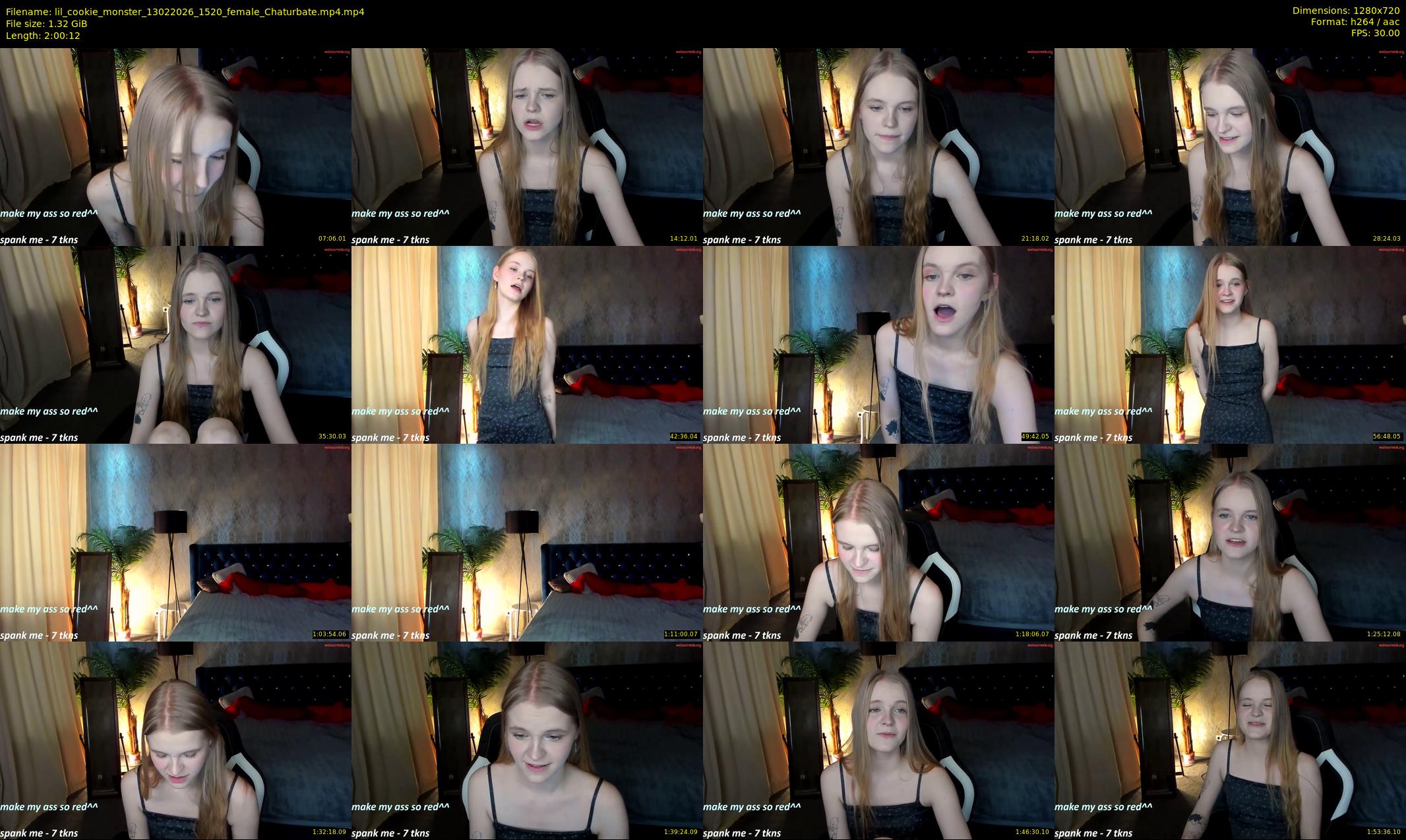lil_cookie_monster — 121 minute Chaturbate female cam show recording, 720p, Feb 13, 2026