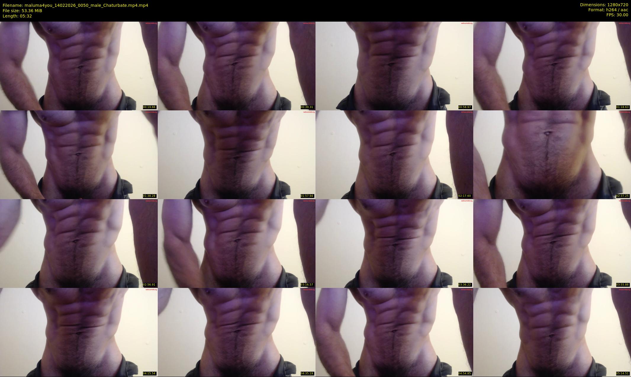 maluma4you — 6 minute Chaturbate male cam show recording, 720p, Feb 14, 2026