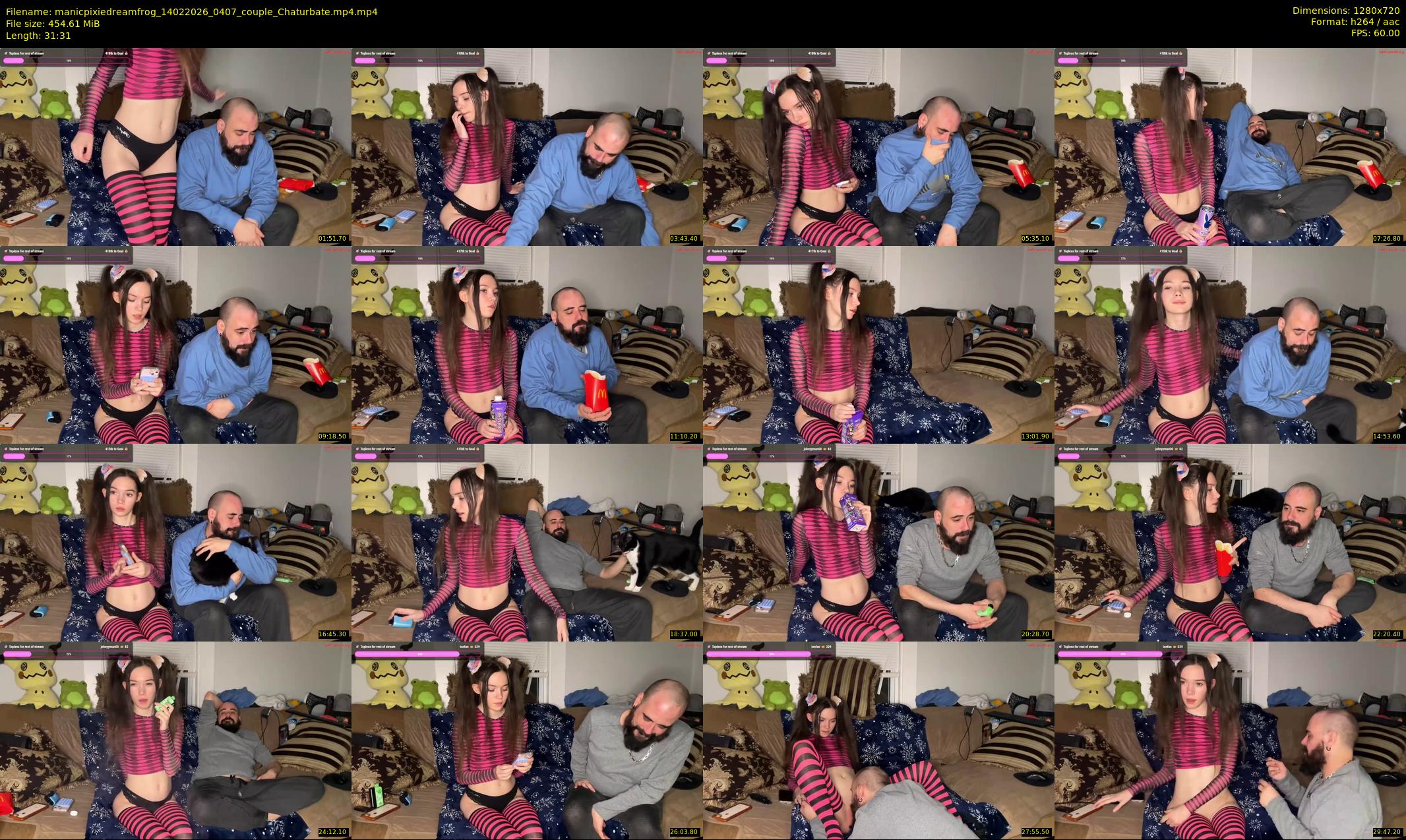 manicpixiedreamfrog — 32 minute Chaturbate couple cam show recording, 720p, Feb 14, 2026