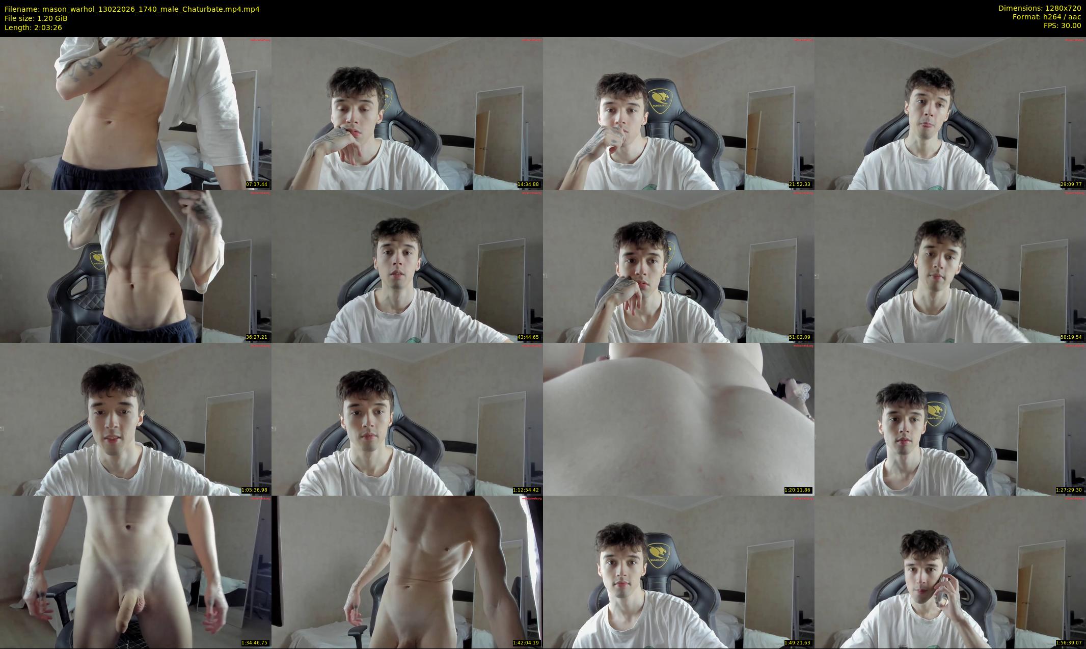 mason_warhol — 124 minute Chaturbate male cam show recording, 720p, Feb 13, 2026