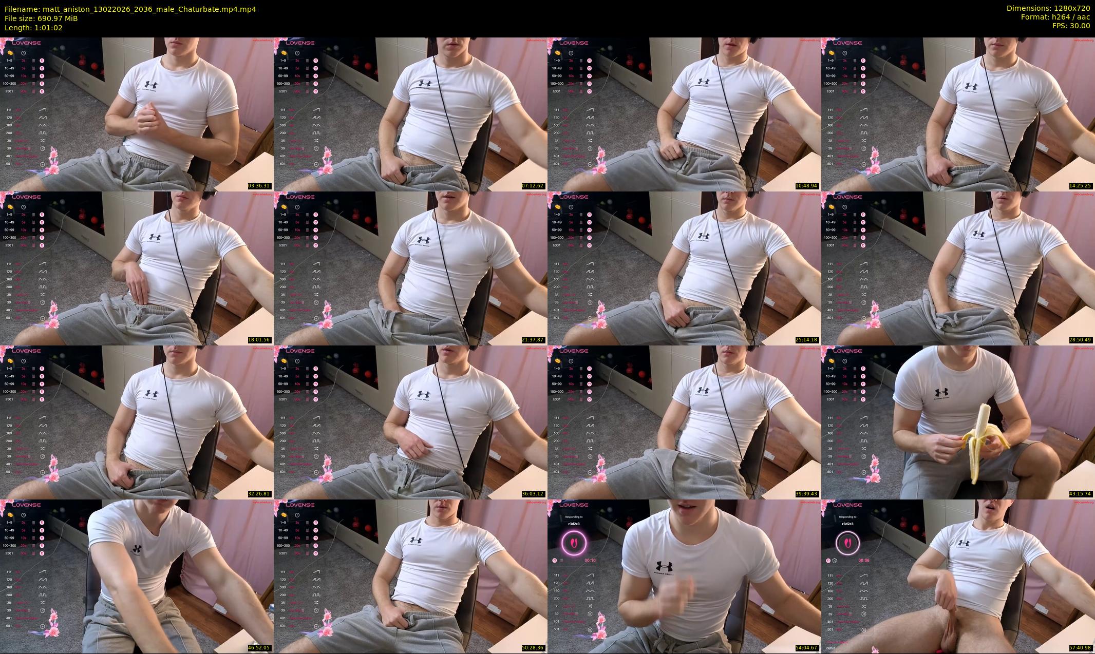 matt_aniston — 62 minute Chaturbate male cam show recording, 720p, Feb 13, 2026