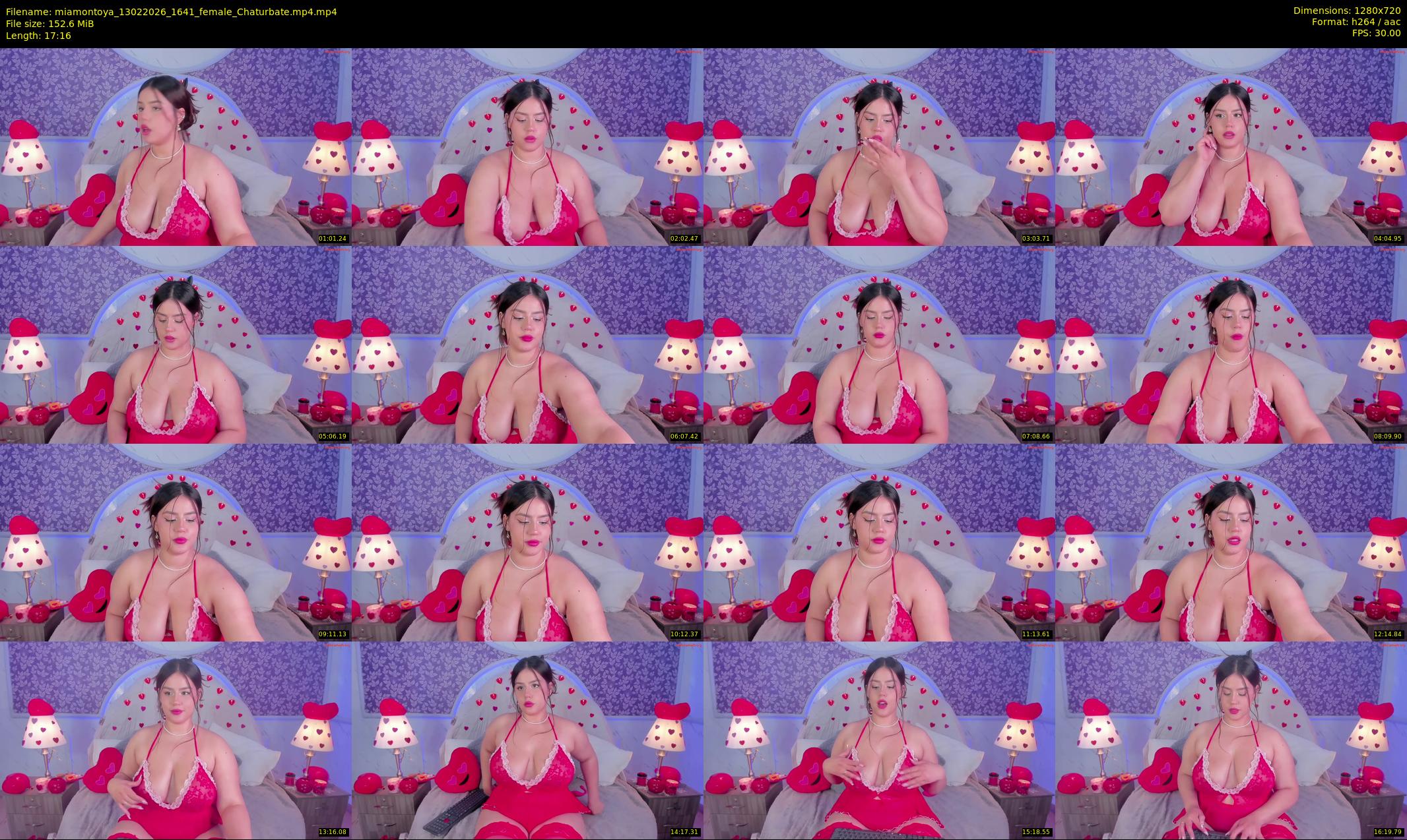miamontoya — 18 minute Chaturbate female cam show recording, 720p, Feb 13, 2026