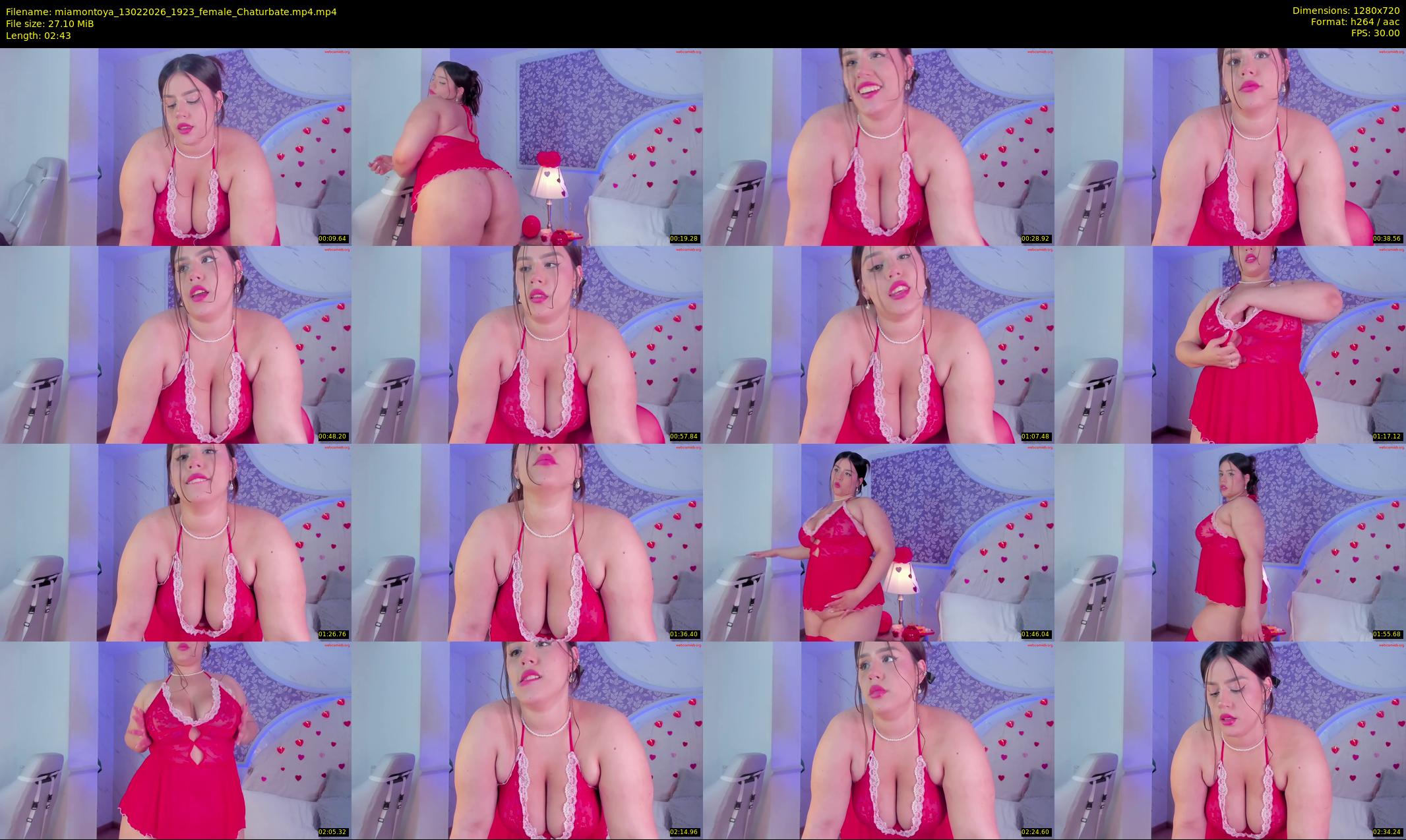 miamontoya — 3 minute Chaturbate female cam show recording, 720p, Feb 13, 2026