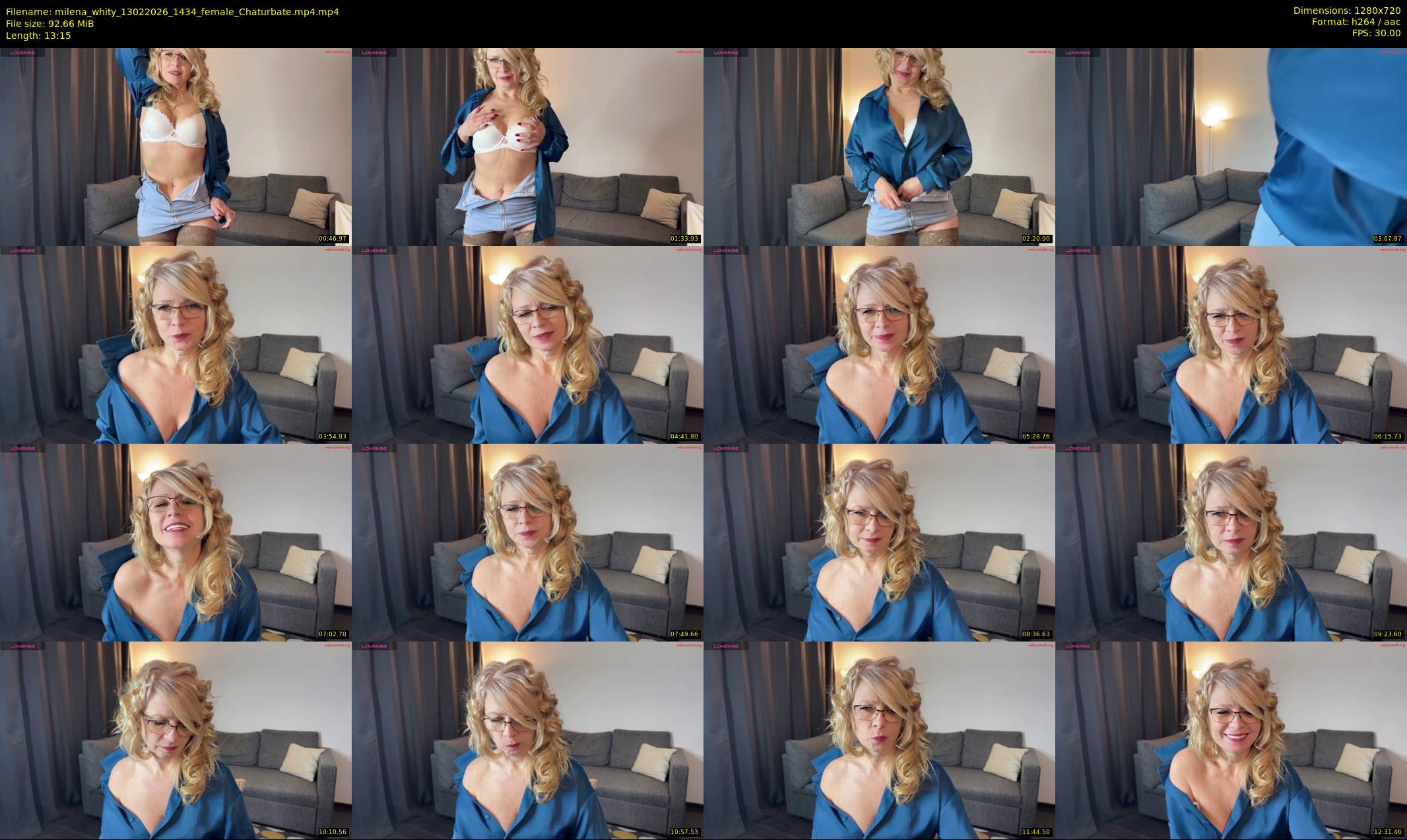 milena_whity — 14 minute Chaturbate female cam show recording, 720p, Feb 13, 2026