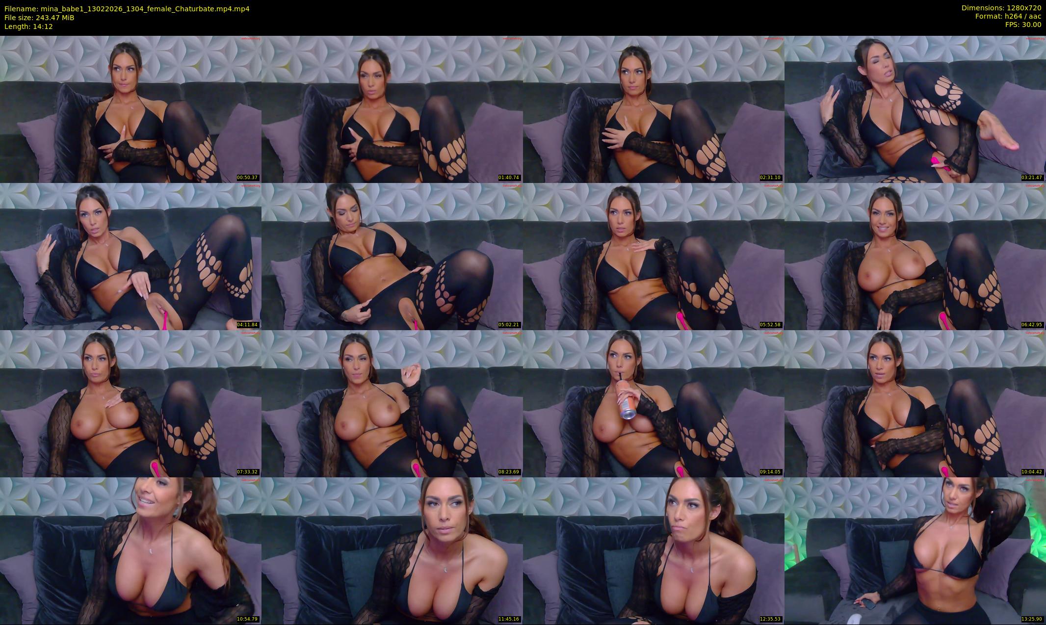 mina_babe1 — 15 minute Chaturbate female cam show recording, 720p, Feb 13, 2026