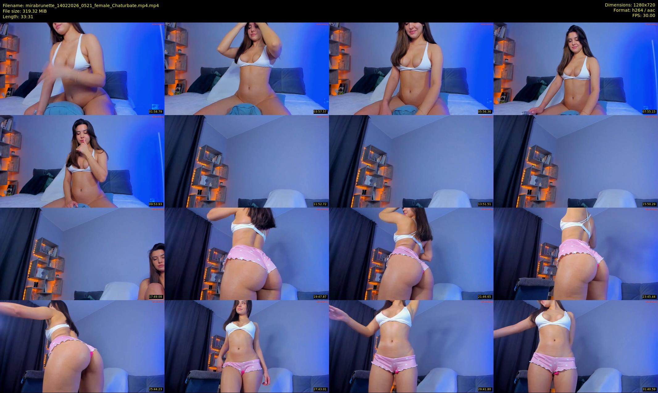 mirabrunette — 34 minute Chaturbate female cam show recording, 720p, Feb 14, 2026