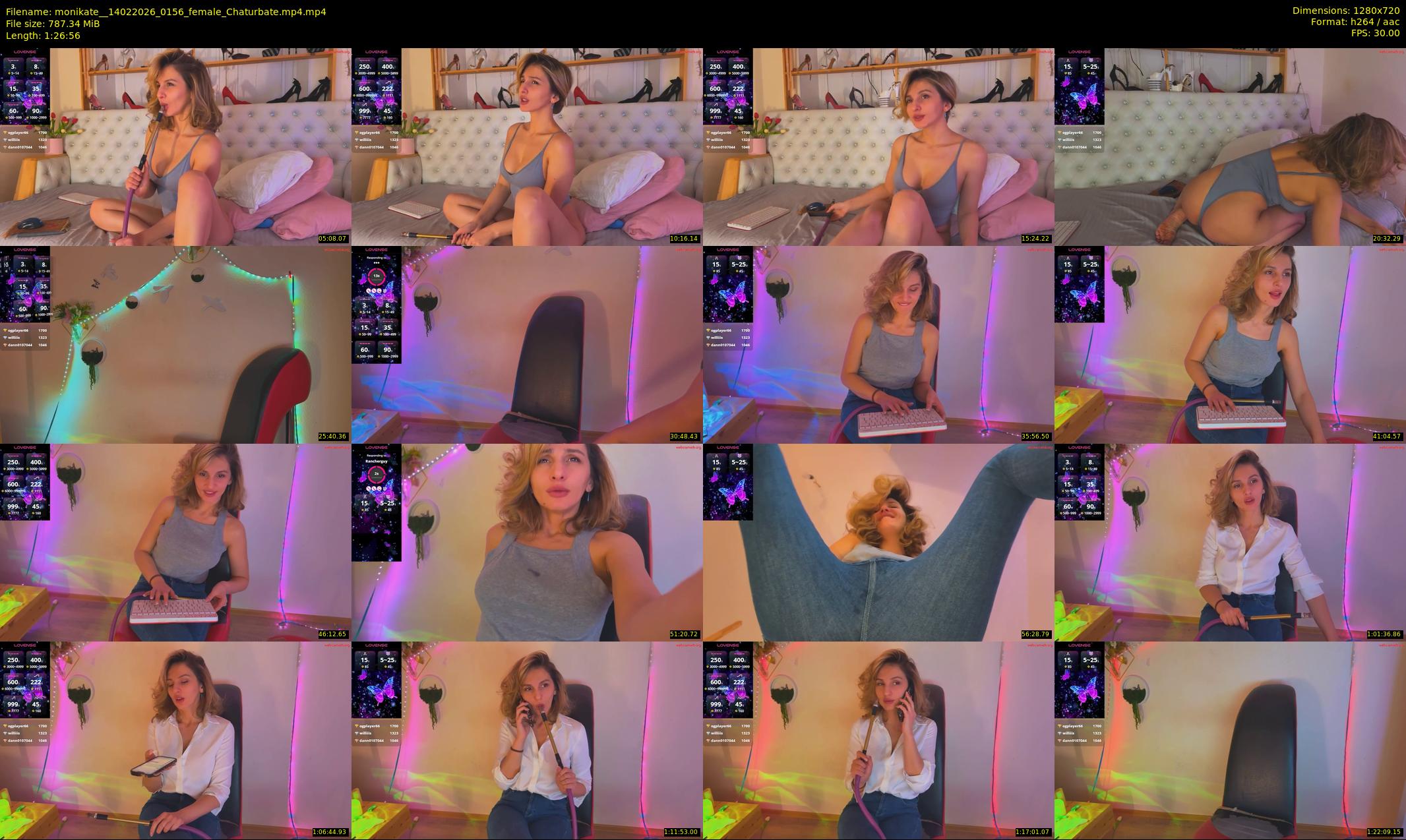 monikate_ — 87 minute Chaturbate couple cam show recording, 720p, Feb 14, 2026
