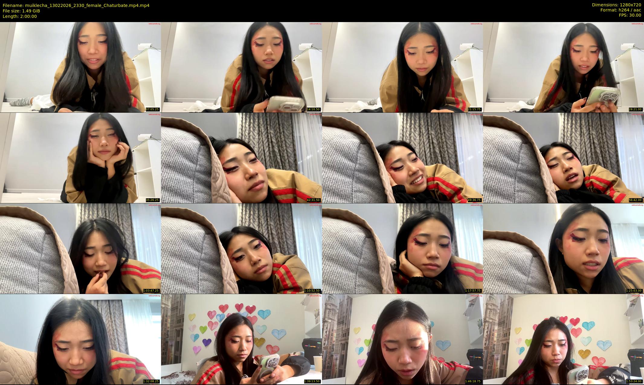 muiklecha — 120 minute Chaturbate female cam show recording, 720p, Feb 13, 2026