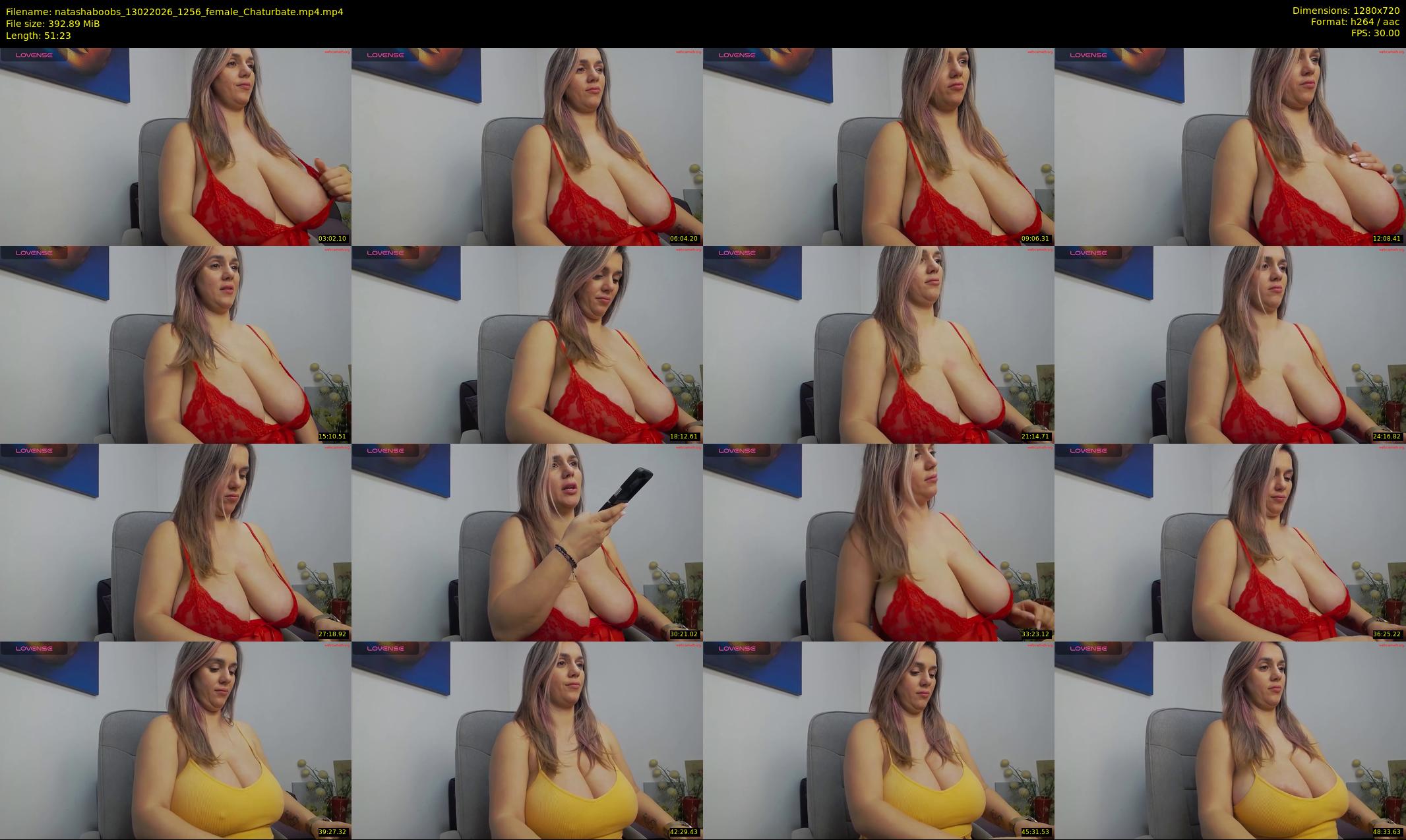 natashaboobs — 52 minute Chaturbate female cam show recording, 720p, Feb 13, 2026